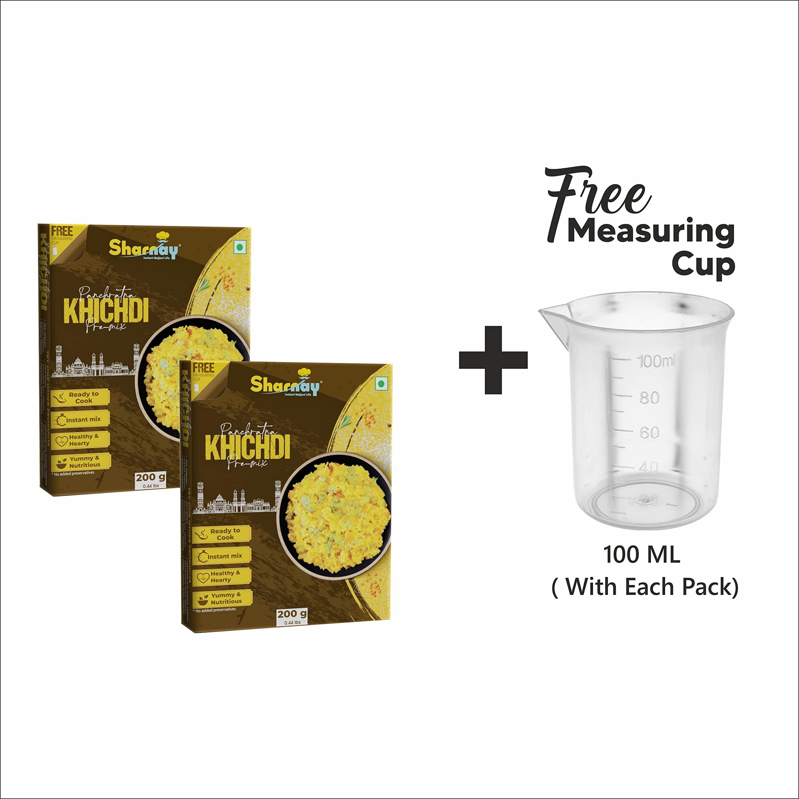 Generic Sharnay Panchtantra Khichadi Premix | Ready to Cook | 2 Serving Per Pack | Cook in 4 Steps - Under Few Mins I Instant Healthy Meal | No preservatives | 200 Gram Each Pack | (Pack of 2)