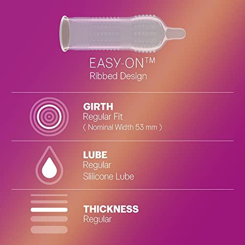 Durex Durex Condoms, Extra Ribbed- 10s (Pack of 10)