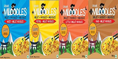 Grami SuperFoods Grami SuperFoods Assorted Noodles (Ragi Milnoodles, Foxtail Milnoodles, Multi Milnoodles, Little Millet Noodles) 180g