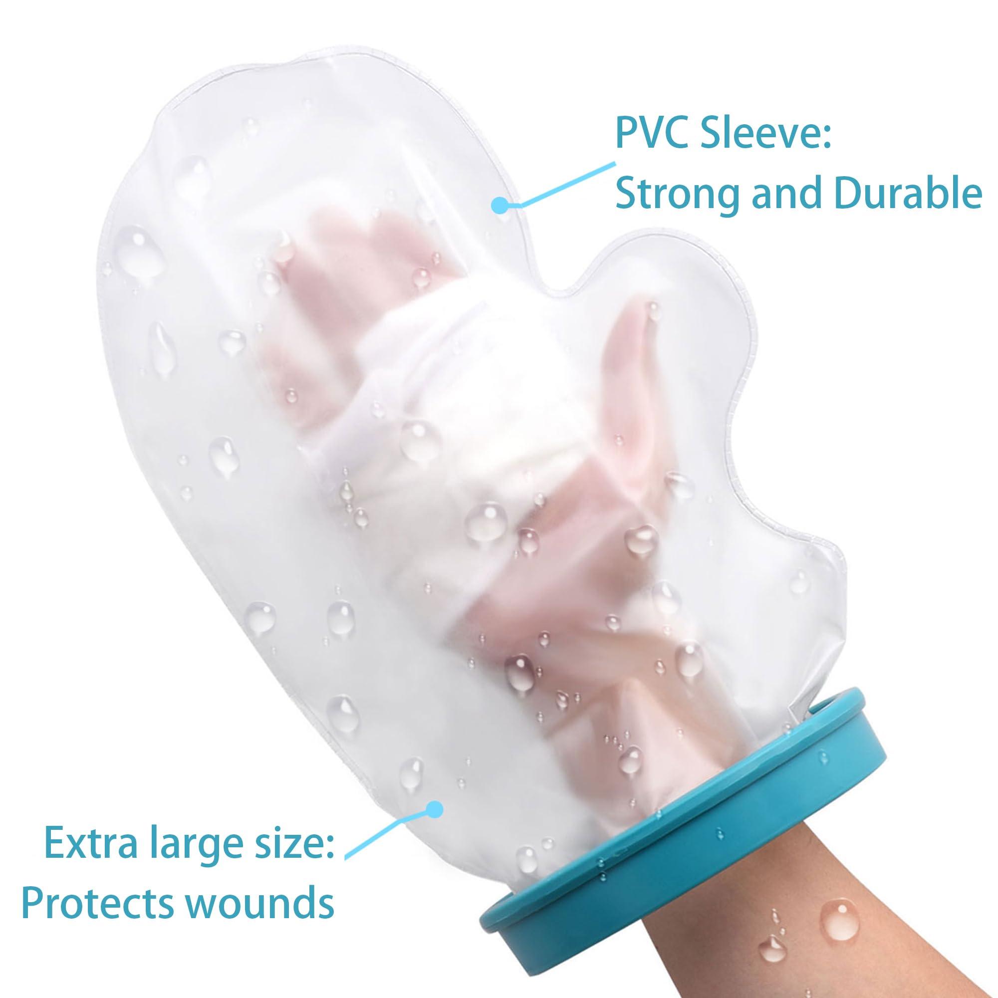 WNHTFAC Waterproof Cast Covers for Shower Hand Adult, Cast Protector for Broken Wrist, Reusable Adult Half Arm Cast Sleeve Bag Hand Cast Cover for Swimming Bathing Arm Hand Wrist Finger, Keep Wounds Dry