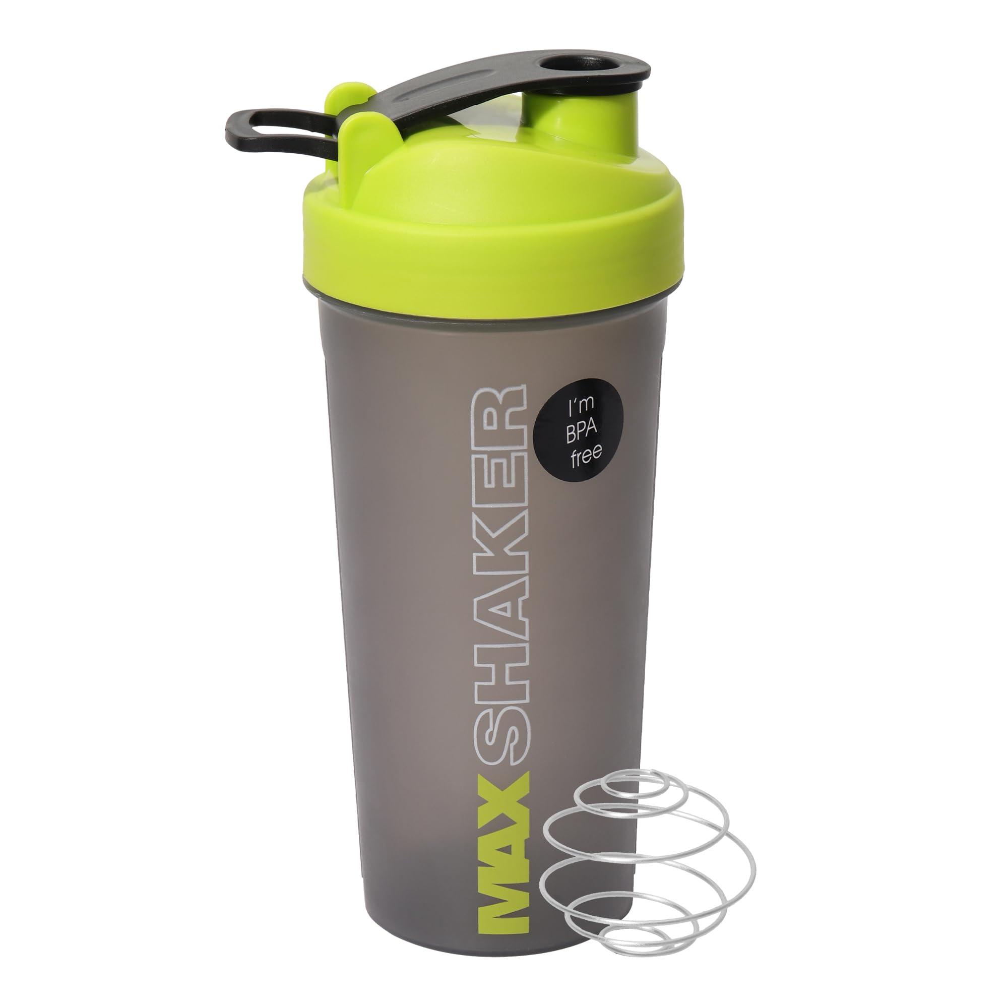 Jaypee Plus Jaypee Plus Max Shaker with blending ball |Protein Shaker for Gym |Gym Bottle |Shaker bottles | Travel shaker 700 ml, Grey Green