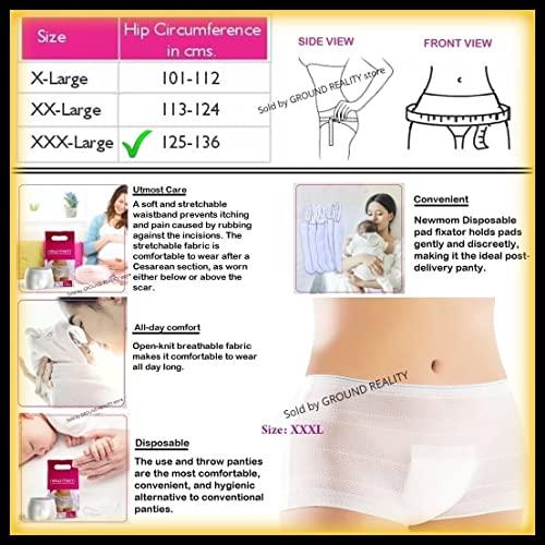 TUNSECHY TUNSECHY (Set of 25) New Mom Disposable Maternity Sanitary Pads for Women. 20 Medi pads for Medium Flow (450ml) + 5 XXXL size New Mom Panty Pad Fixator (washable and reusable) New Post Pregnancy Kit