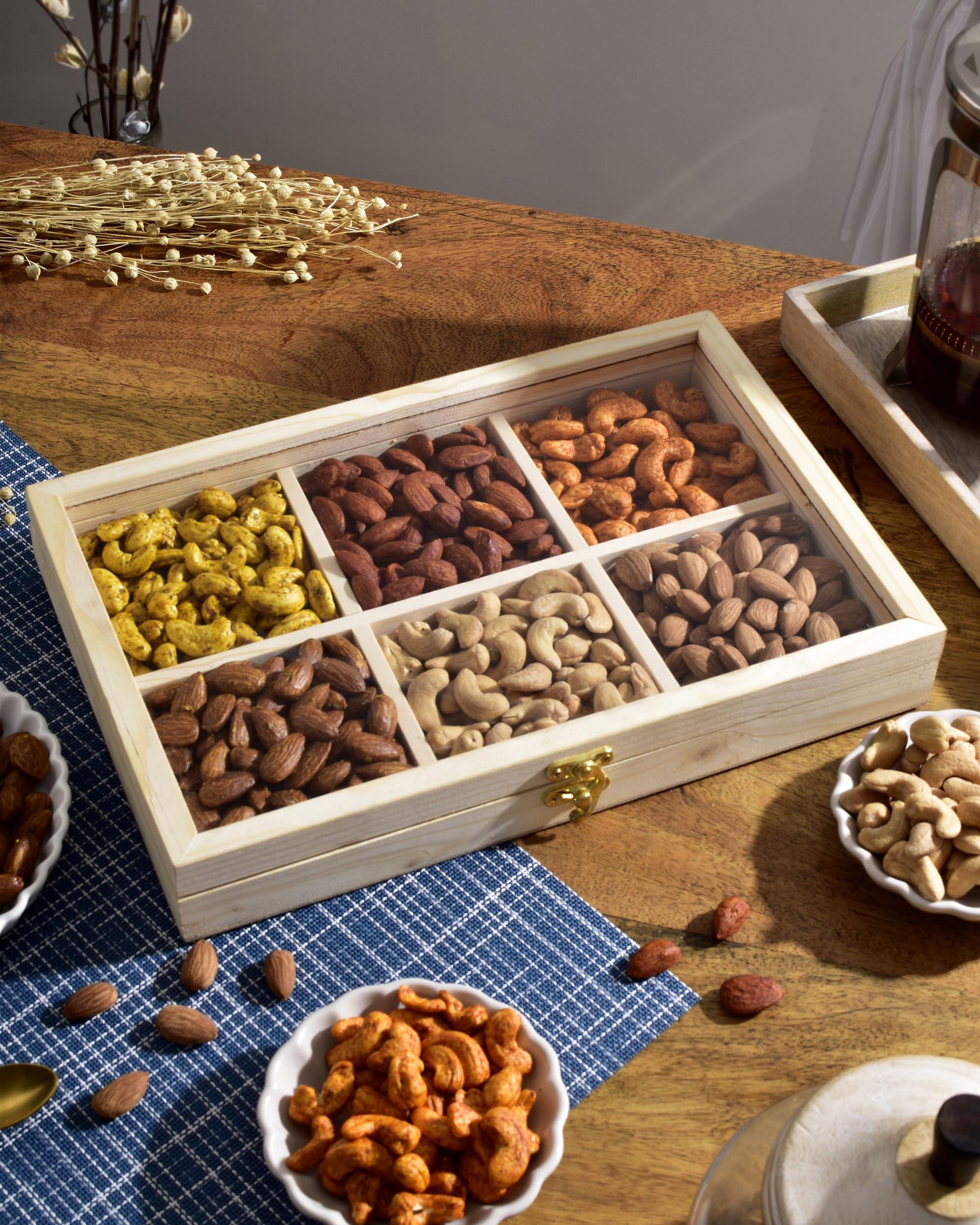 HYPERFOODS Diwali Dry Fruit Gift Box Diwali Gift Items Diwali Gifts Diwali Gift For Family And Friends Diwali Gifts For Employees M6 Roasted Dry Fruits And Nuts Gift For Diwali