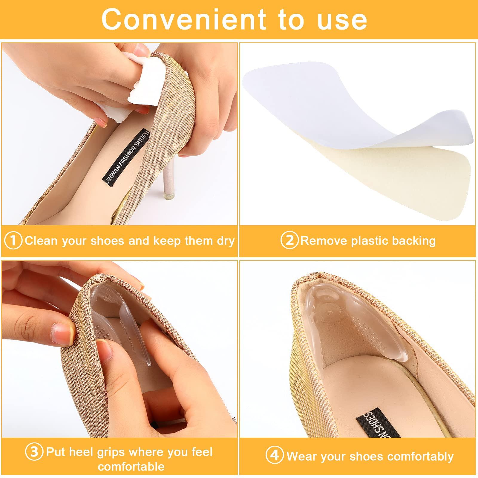 Geyoga Geyoga 12 Pairs Shoe Filler High Heel Cushion Pads Adjustable Toe Filler Inserts Front Insoles Heel Grips Liner Insert For Preventing Too Big Shoe From Heel Slipping Blisters Relieve Pain,Beige