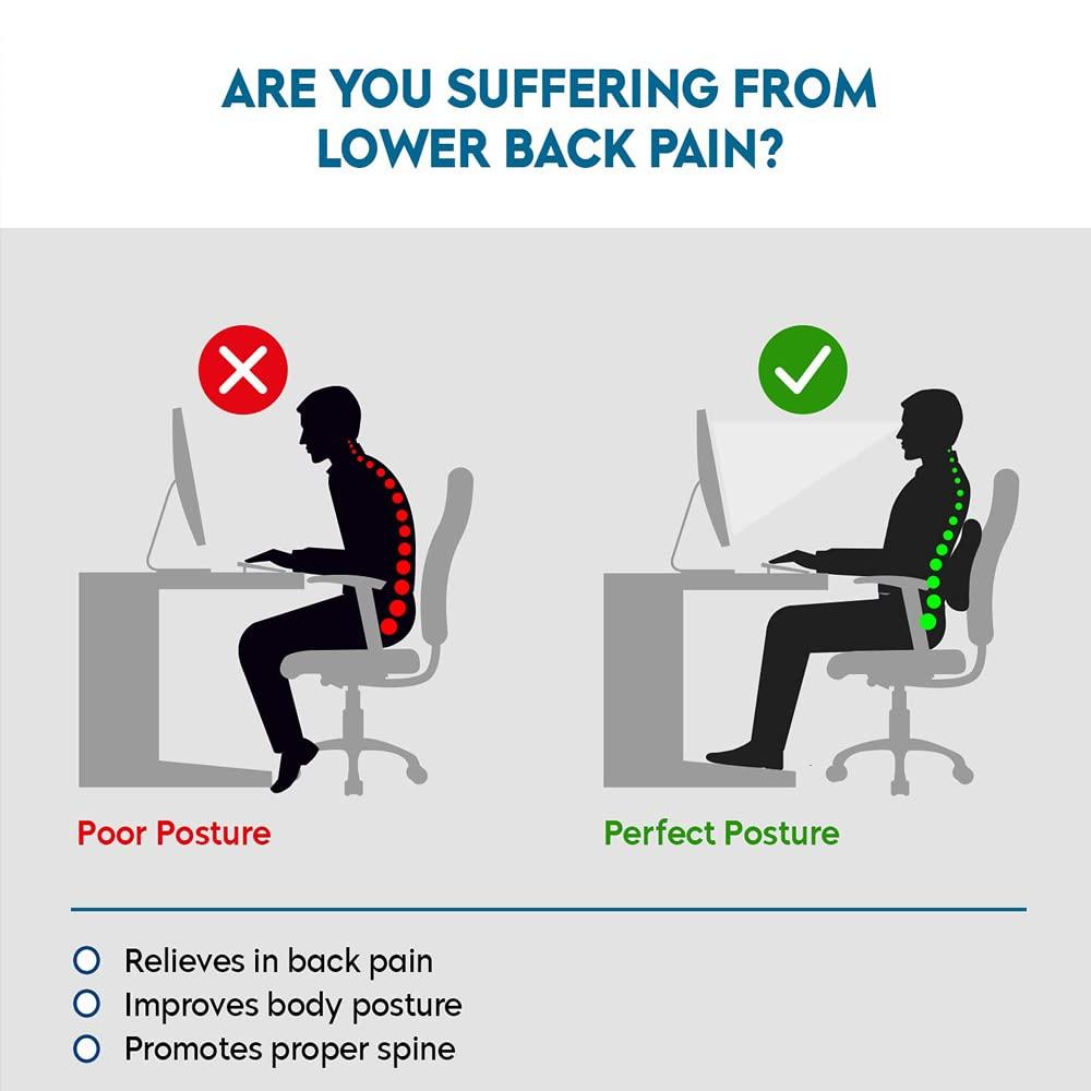 Elegant Elegant Fur Memory Foam Slim Back Cushion Pillow Black for Toyota QUL 7 STR