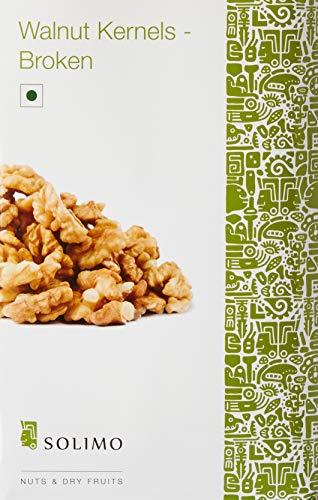 Amazon Brand - Solimo Amazon Brand - Solimo Premium Almonds, 500g + Amazon Brand - Solimo Premium Walnut Kernels - Broken, 500g