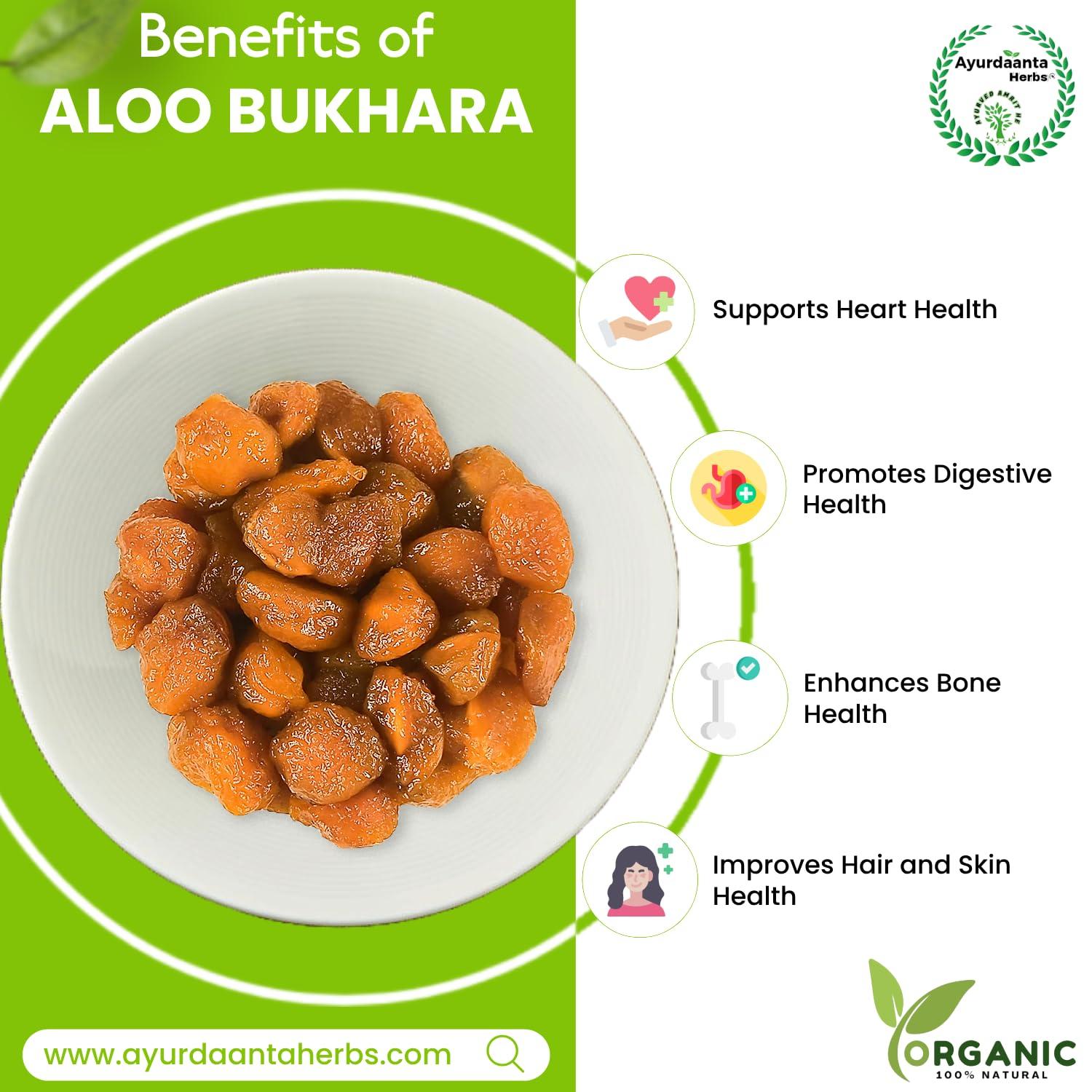 Ayurdaanta Herbs Ayurdaanta Herbs - Aloo Bukhara | Dried Plum in Dry Fruits | Aloo bokra | Dried Plums | Aalu bukhara | Dried Plums | Aloo Bhukara - 450 GRAM
