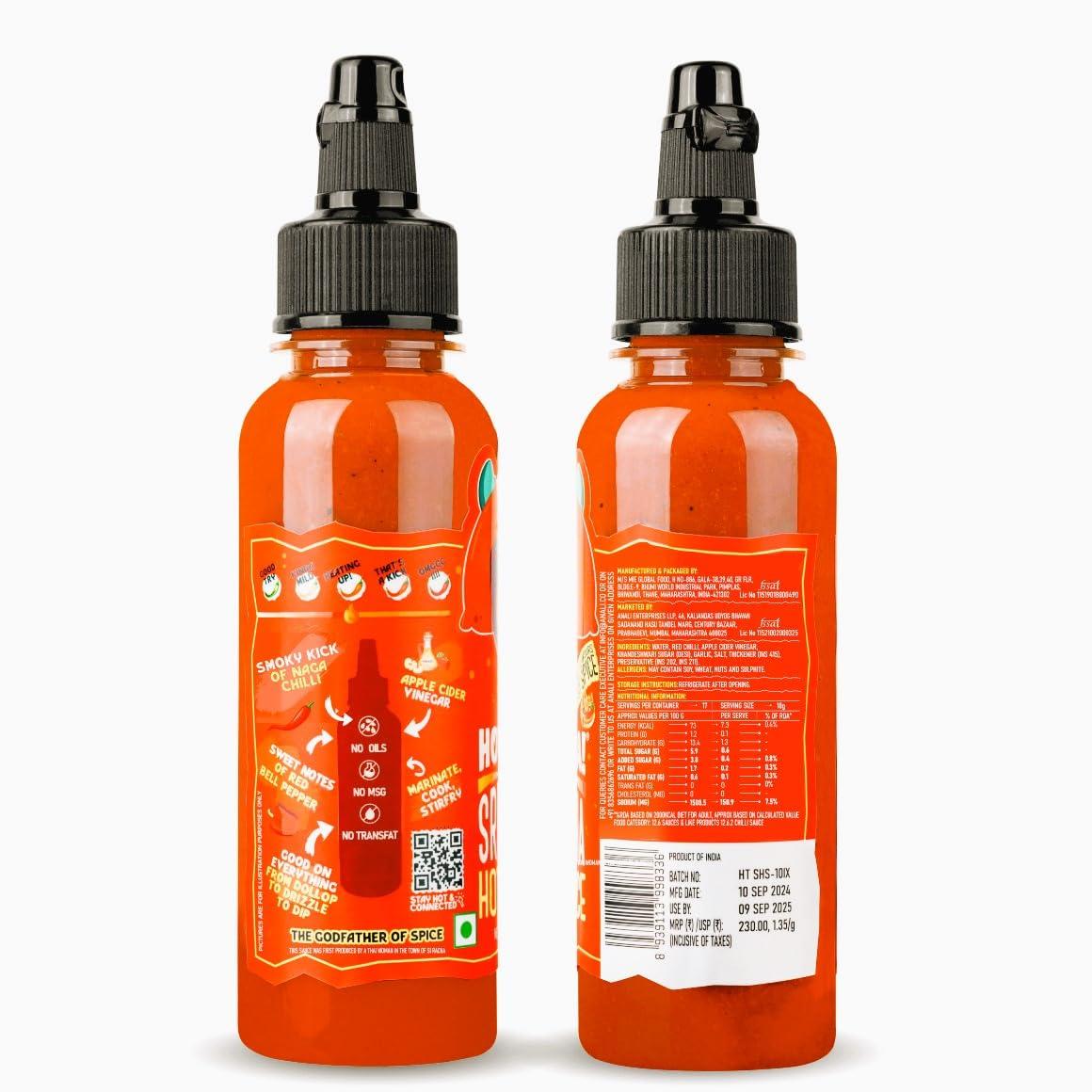 HOTCHAA HOTCHAA Sriracha Hot Sauce 150g - Tancy & Spicy flavour Small Batch Production using Premium Ingredients, NO MSG, Vegan