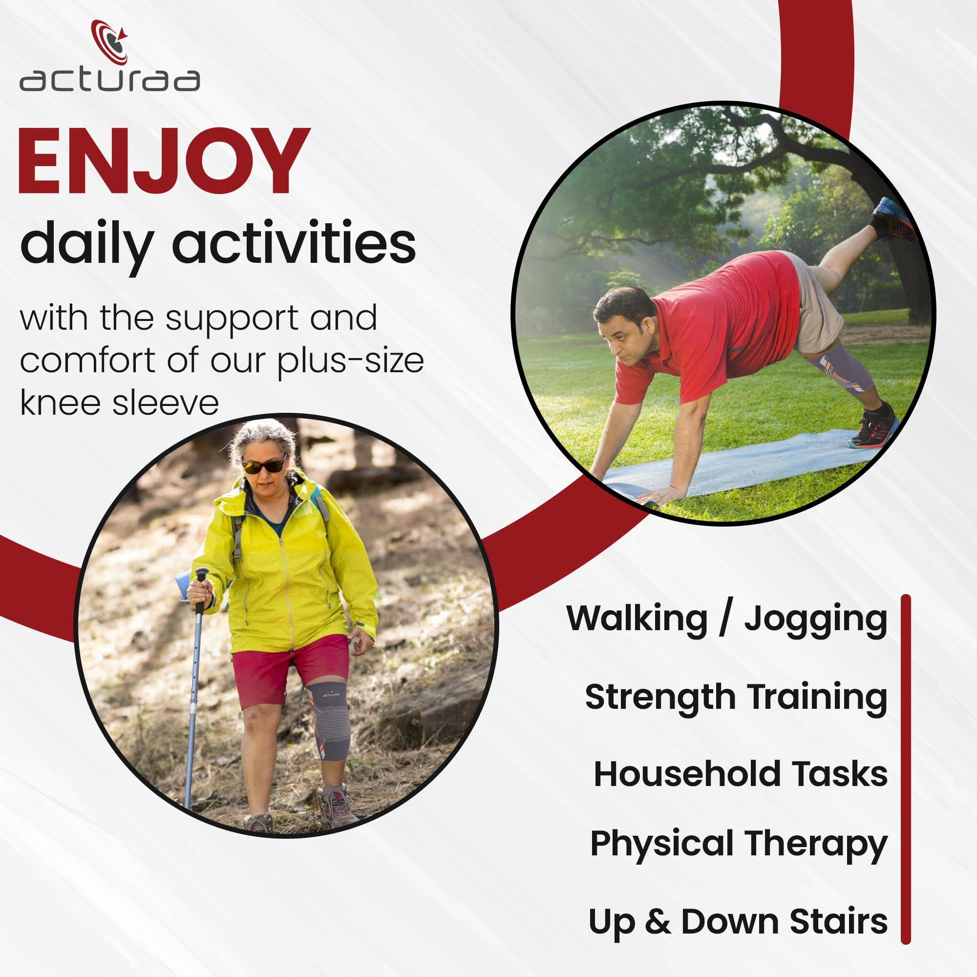 acturaa acturaa Nylon Xxxl Knee Cap For Women & Men|Xxxl Knee Support|3Xl Knee Cap |Knee Cap For Obese Women & Men|Xxxl Knee Band-1 Piece
