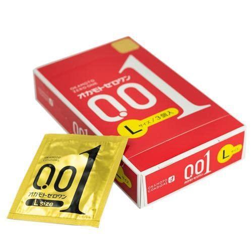 Generic Okamoto Condom | Ultra Thin Condoms for Men | Large Size| Made In Japan | 0.01 mm thin | Box of 3 pcs