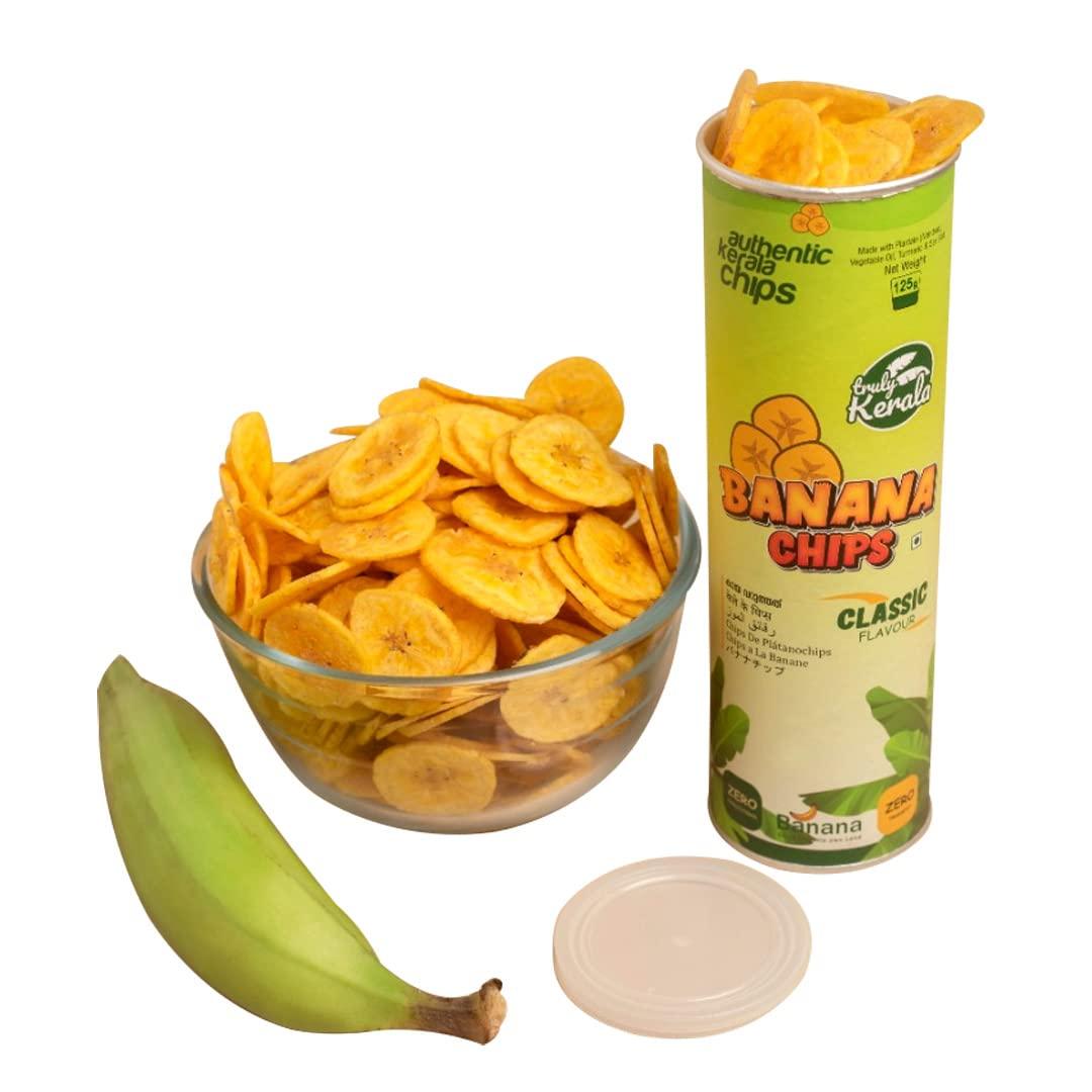 TrulyKerala TrulyKerala - Premium Kerala Banana Chips made with Organic Nendran Banana & Turmeric. Fried in Coconut Oil. Crispy Yellow Banana Wafers (No Artificial Colours or Flavours)