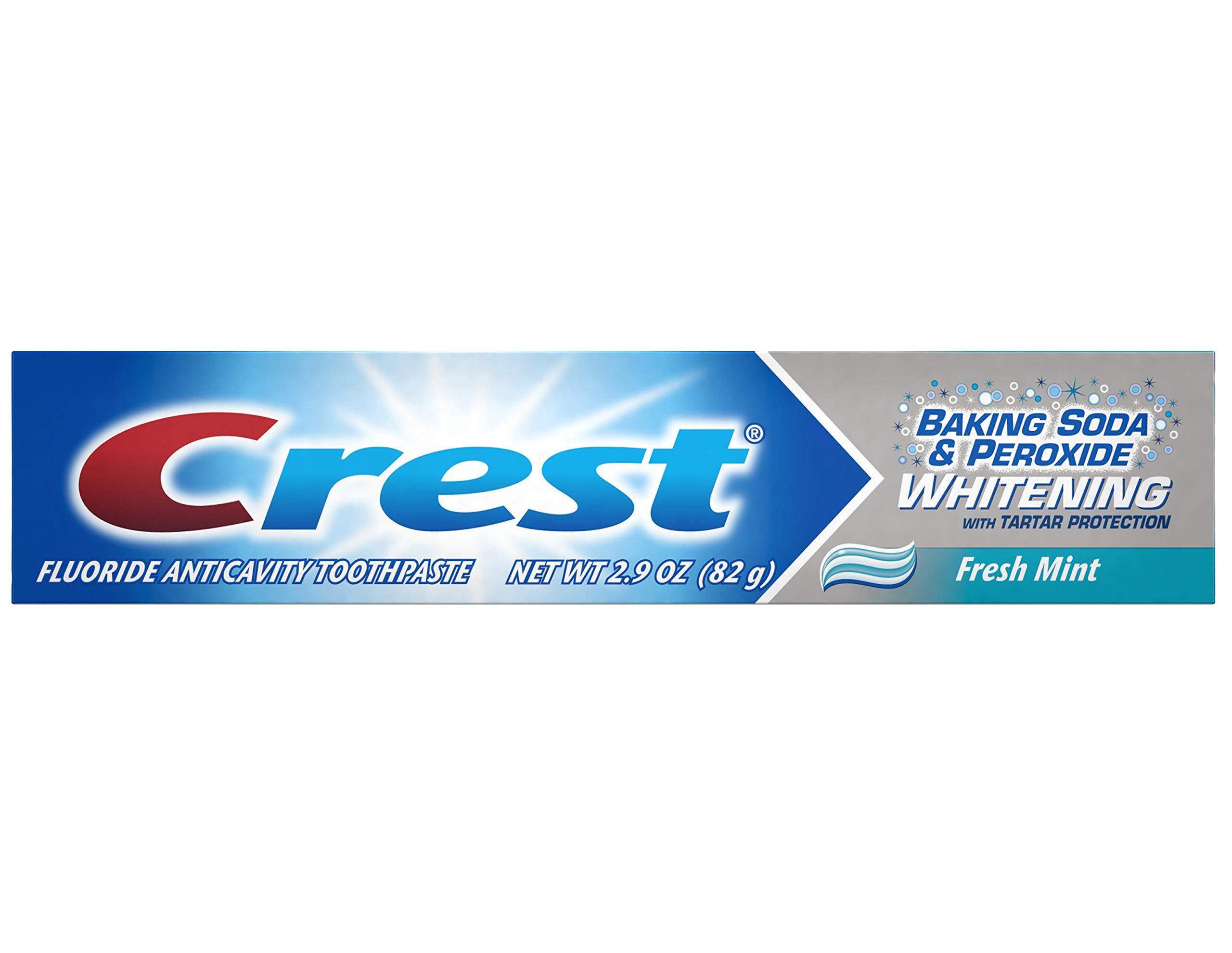 Crest Crest Baking Soda & Peroxide Whitening with Tartar Protection Striped Toothpaste - Fresh Mint, 230g (8.2oz)