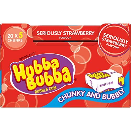 Hubba Bubba Hubba Bubba Chunky and Bubbly Bubble Gum Strawberry Flavour, 20 X 35 g