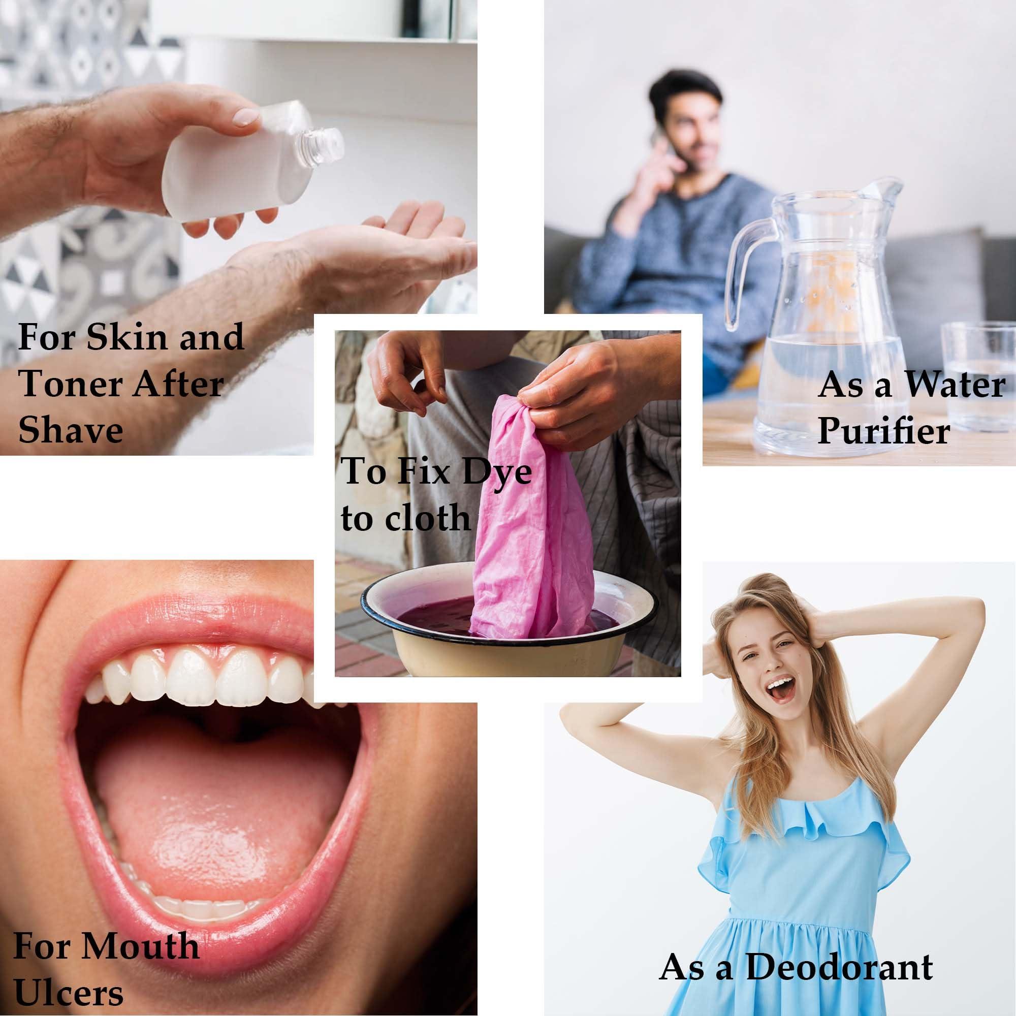 minature Alum Powder by mi nature | Purified Fitkari Alum powder (phitkari) for Skin Care |Water Purify| Pure Alum powder Cruelty Free |Pack of 2 (227g Each)