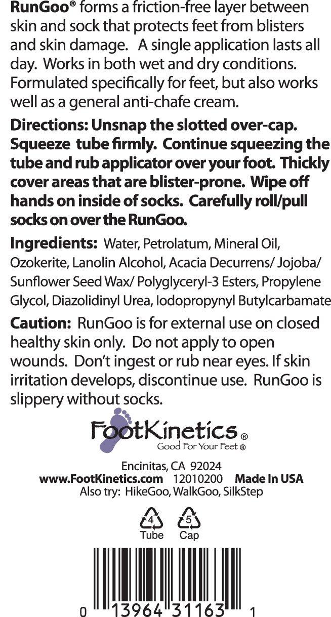 Foot Kinetics RunGoo Blister Prevention Cream Specifically Formulated for Feet