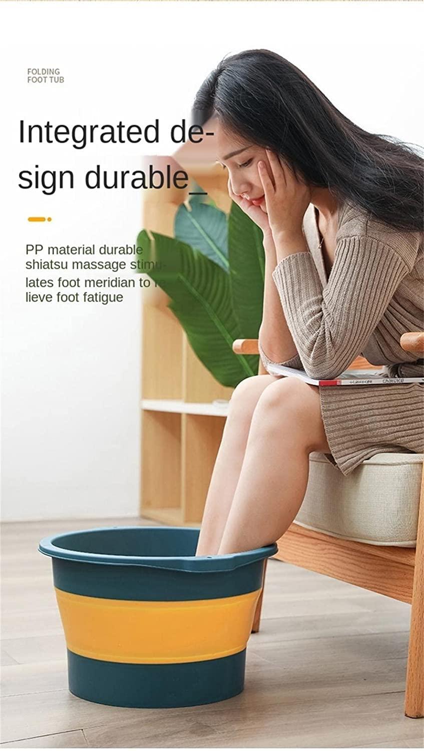 Yagzon YAGZON Multi-purpse Portable Collapsible Folding Tub, With Hanging Hole & Save Storage Space, Foot Soak Bath Tub Heat Countermeasure Foot Warmer For Home Foot Spa Pedicure