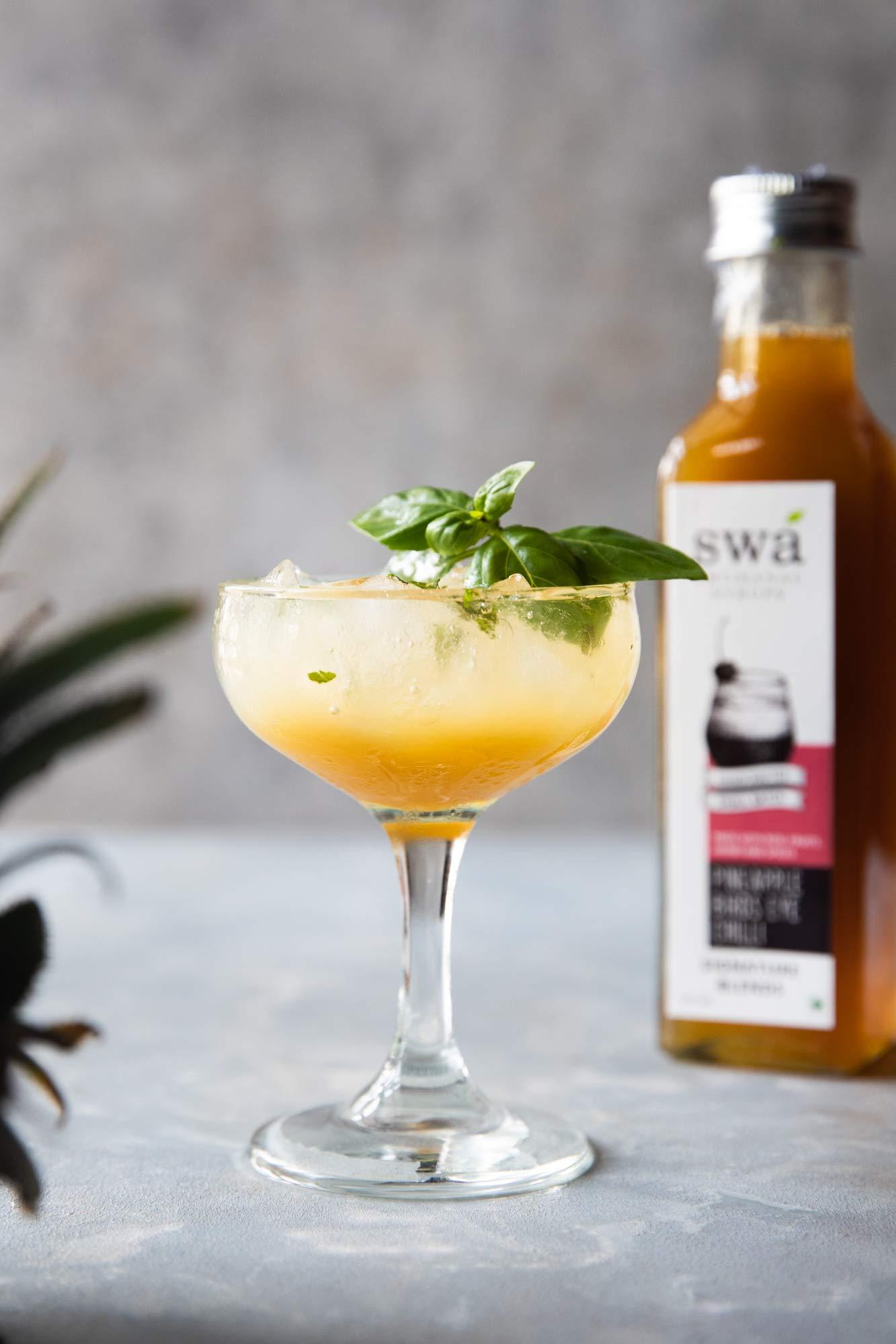 Swa Artisanal Syrups Swa Artisanal Syrups - Lychee Lemon, 100% Natural, Pack of 2 Makes 24-30 Drinks, Syrup for Cocktails / Mocktails / Kid's Lemonades / House Parties (250ml x 2)