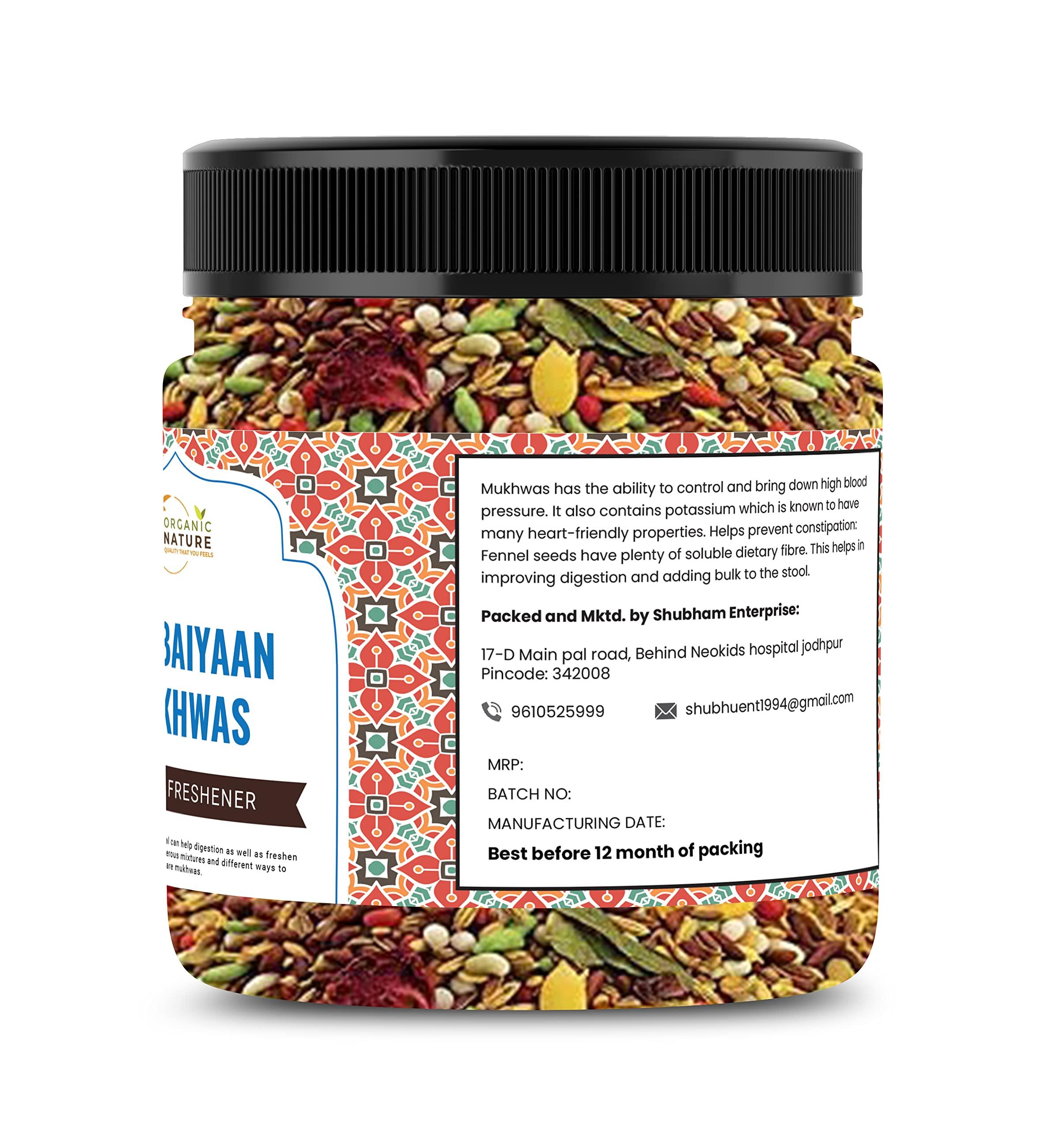 ORGANIC NATURE Organic Nature Homemade Bambaiya Mukhwas Mouth Freshener (Jar Pack) (900 Grams (Pack of 3 of 300 Grams))