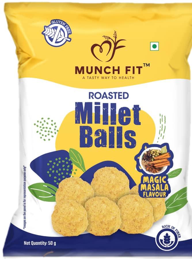 Munch Fit Munch Fit Magnum Food Roasted Millet Snacks - Magic Masala Pack of 12 Pcs