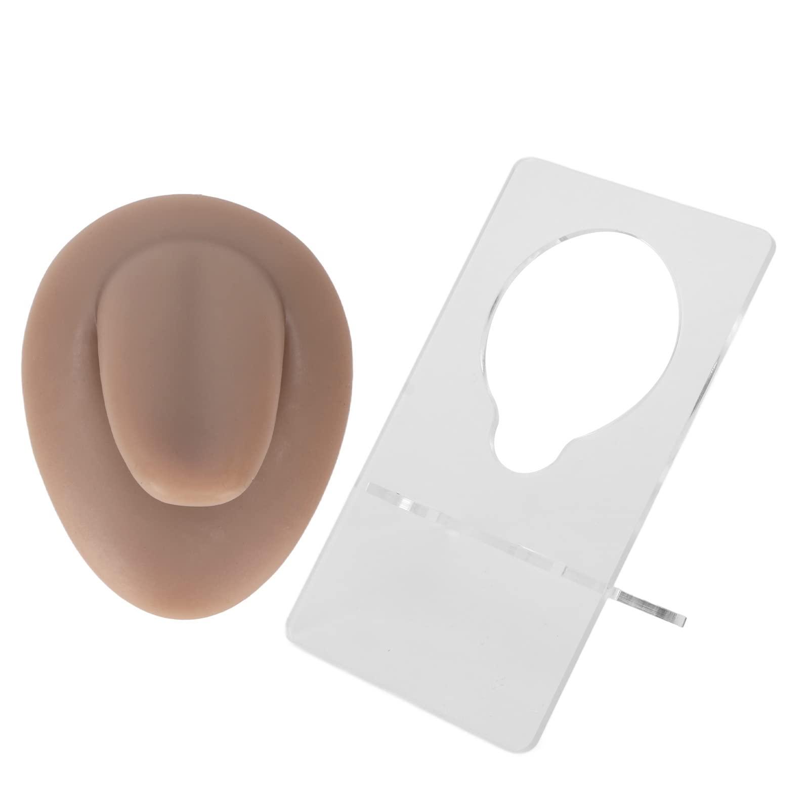 HAIBING Silicone Tongue Model, Tongue Flexible Model Display Fake Simulation for Piercing Practice for Novice (Dark Skin Color)