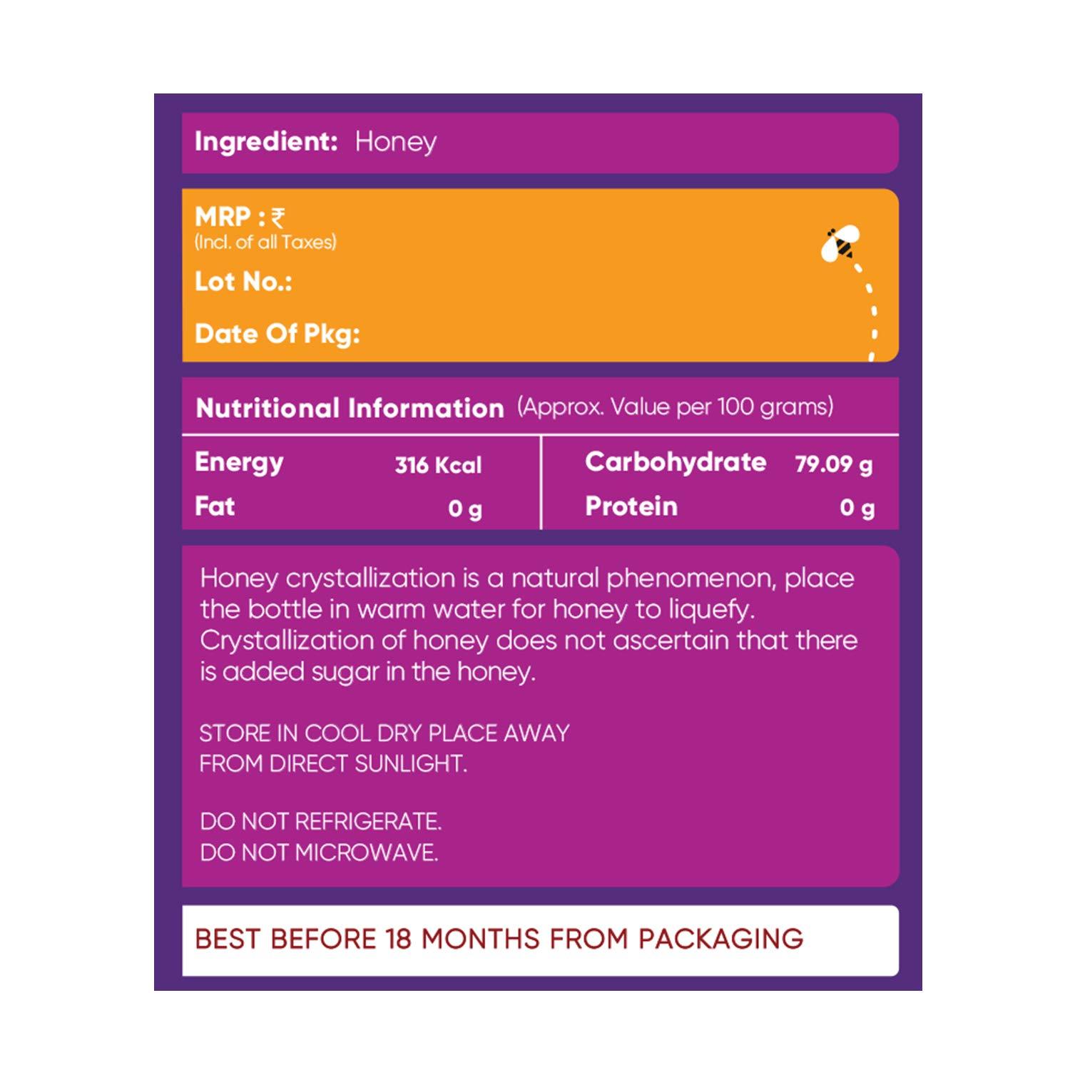 NECTWORKS NectWorks Himalayan MultiFlora Honey, 100% Natural Pure Honey, 1Kg