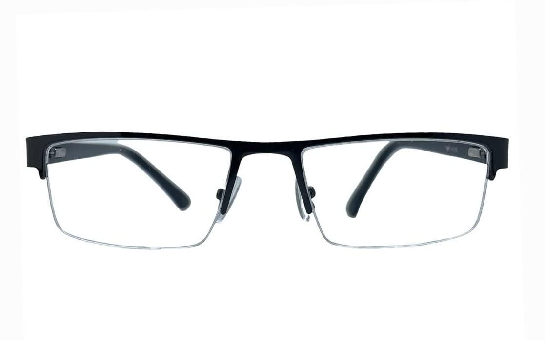 TJT TJT Half Rim Reading Glasses For Men And Women Power +1.00 +1.25 +1.50 +1.75 +2.00 +2.25 +2.50 +2.75 +3.00 Colour (Metallic) (+1.00)