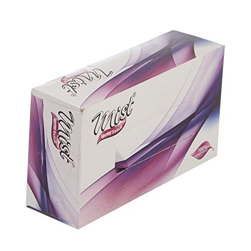 MDN Mist Ultra Soft White 2 Ply Facial Tissue Napkin Paper 100 Pull papper each box (Pack of 6)