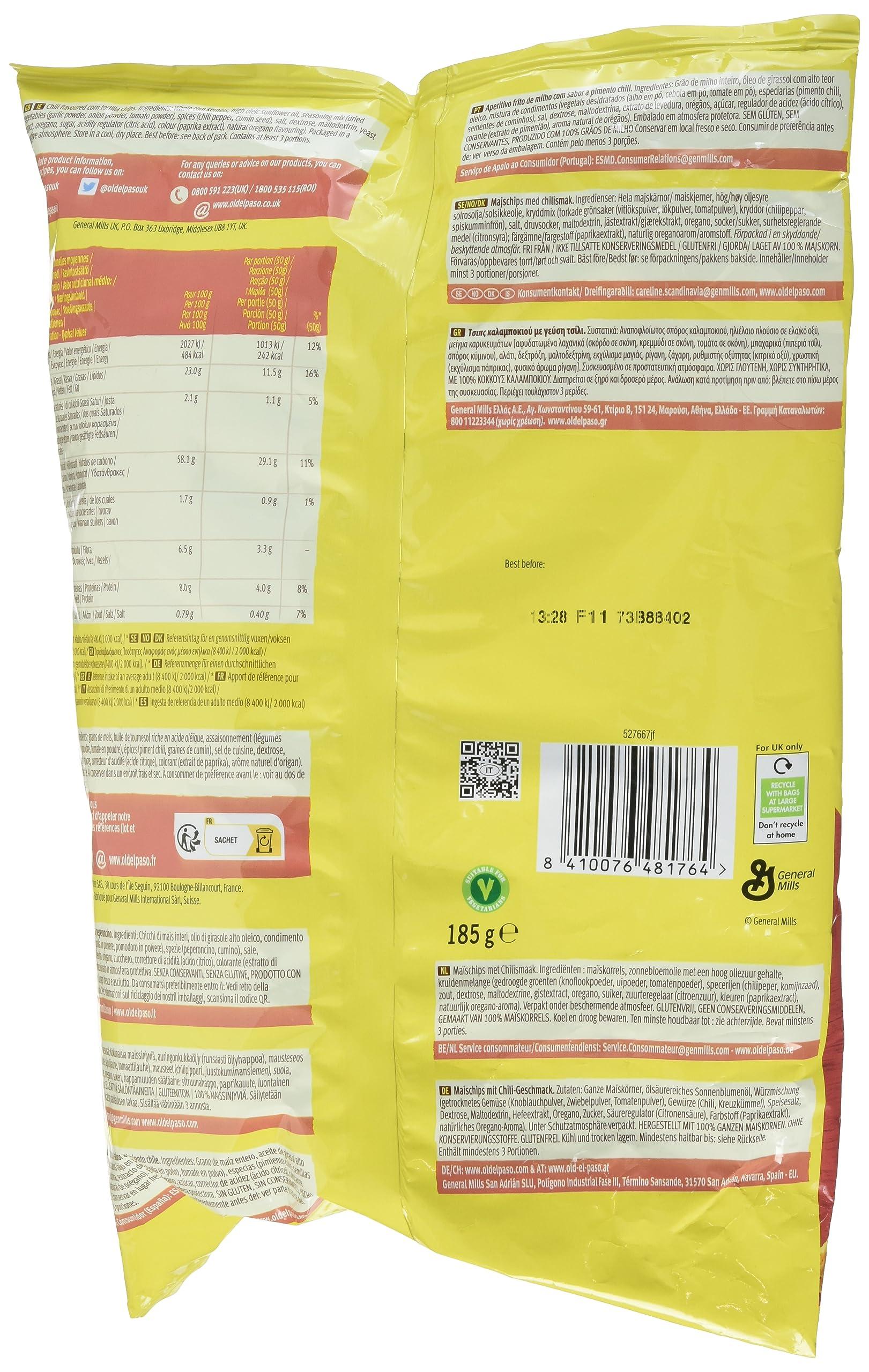 Old El Paso Old El Paso Chili Flavoured Corn Tortilla Chips Mild, 6.52 oz / 185 g