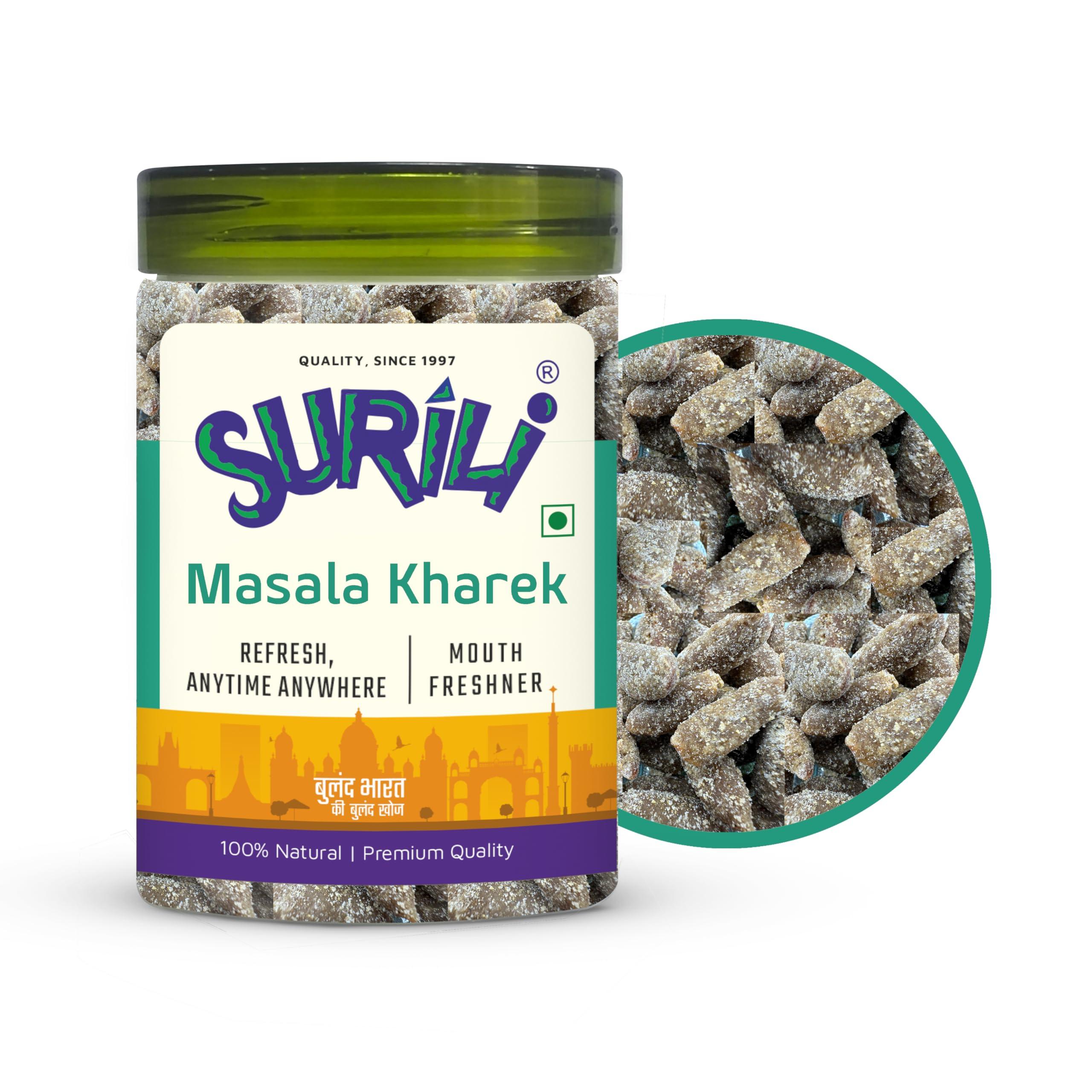 SURILI SURILI Masala Kharek After Meal Mouth Freshener Candy Tin Jar (Pack 250 gram)