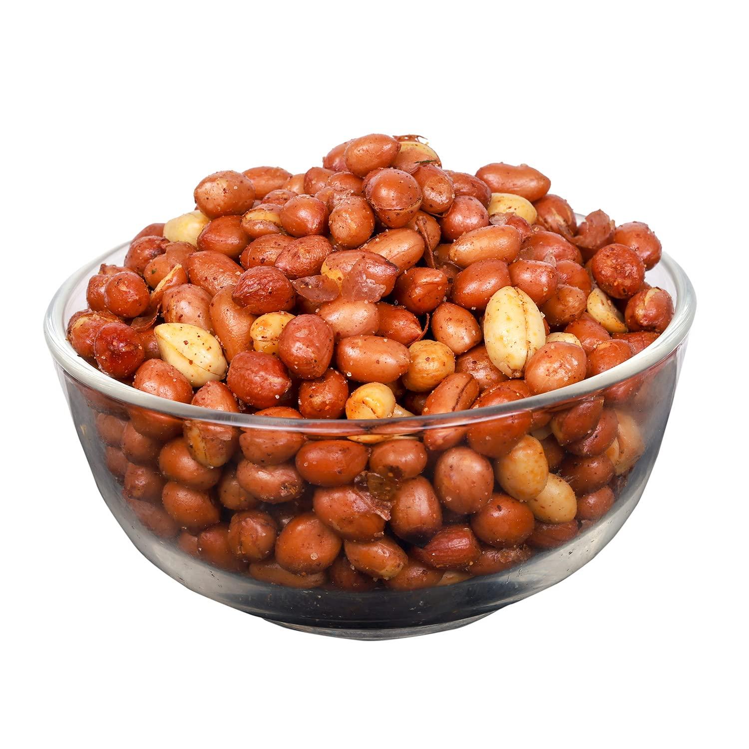 Nutsara Nutsara Kerala Spicy Roasted Peanuts , Roasted groundnut Snacks 600 gm (600GM)