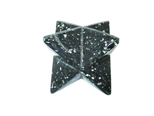 Jet International Jet Snowflake Obsidian Merkaba 2 inch Large Star Healing Spiritual Divine India A++ Crystal Therapy Geometry IMAGE IS JUST A REFERENCE