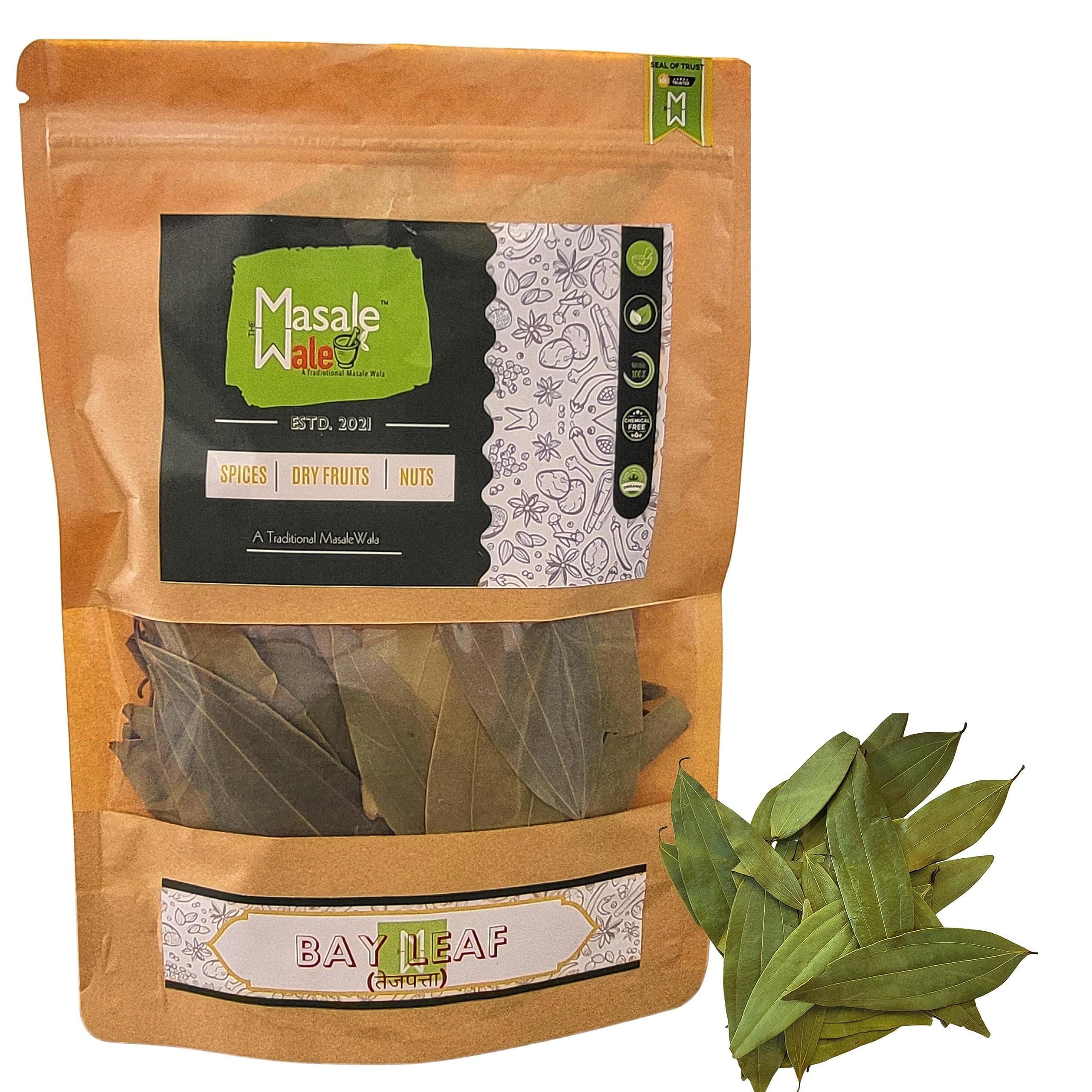 TheMasalewale The Masalewale\'s Bay Leaf | Tejpaan/Tejpatta Whole | Authentic Tejpatta | 100% Natural | Fresh | Organic | Hand Picked | Grade A | Export Quality | Dried | Indian Spice And Herbs (100)