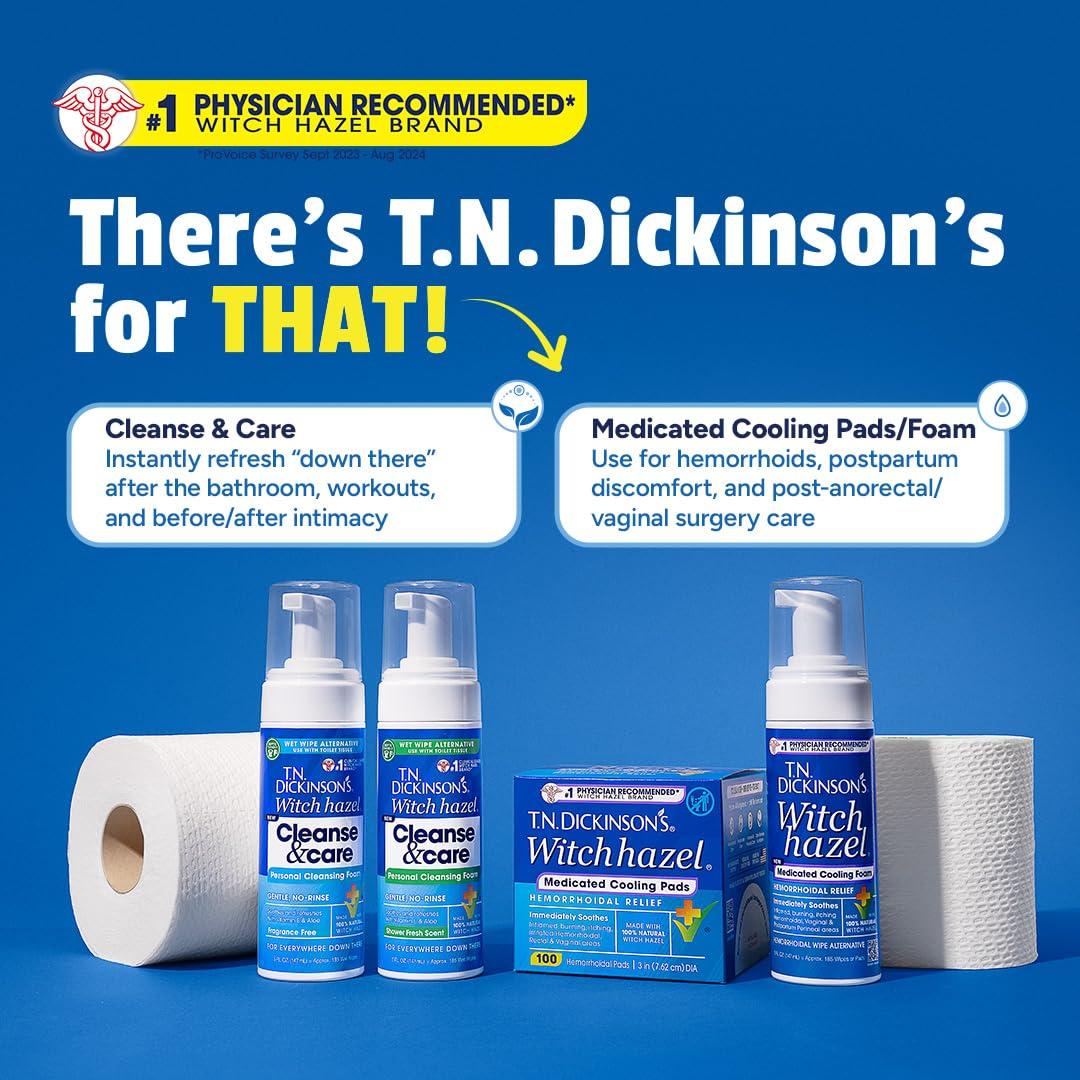 T.N. Dickinson's Hemorrhoidal Medicated Pads With Witch Hazel