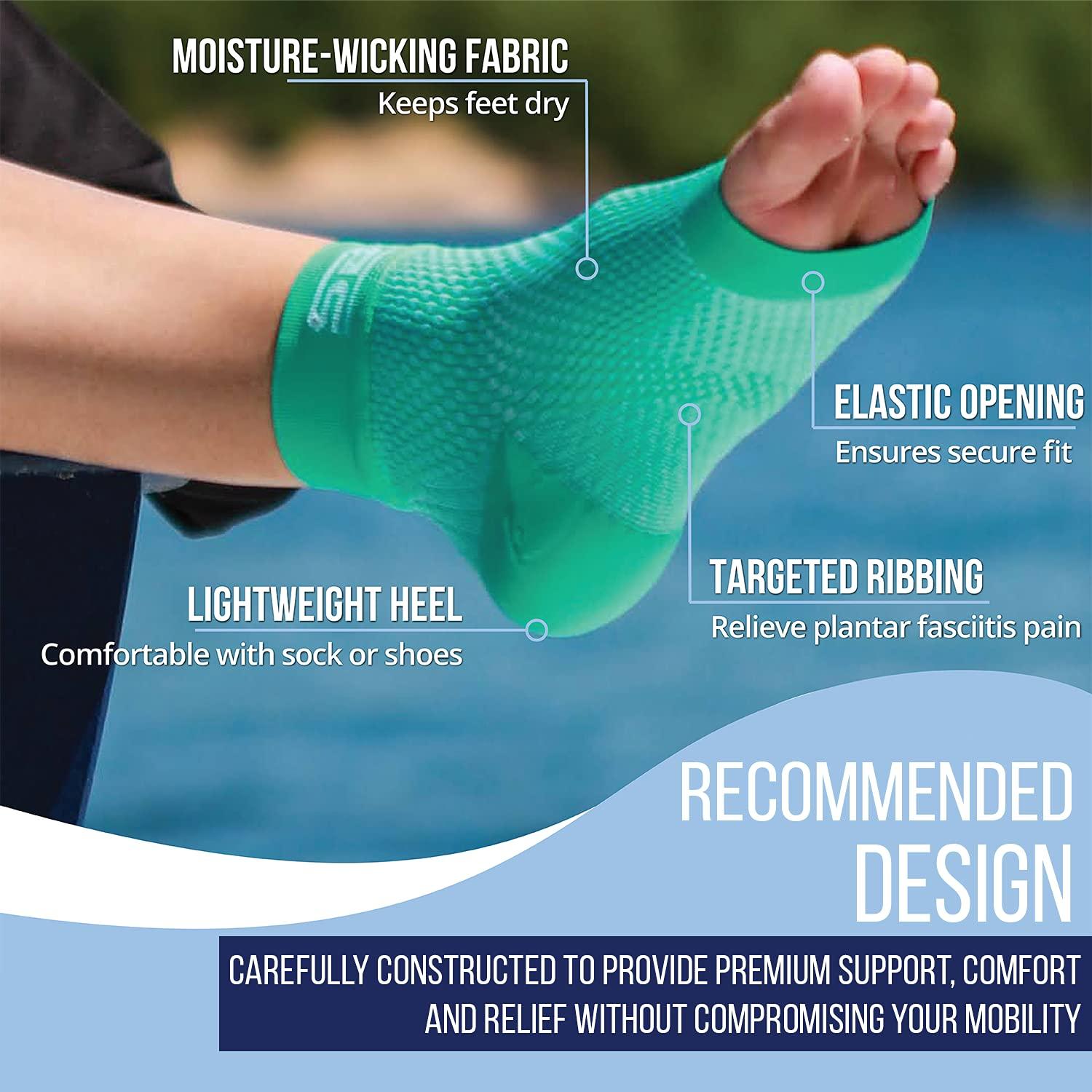 SB SOX SB SOX Compression Foot Sleeves for Men & Women - Best Plantar Fasciitis Socks for Plantar Fasciitis Pain Relief, Heel Pain, and Treatment for Everyday Use with Arch Support (Blue, Medium)