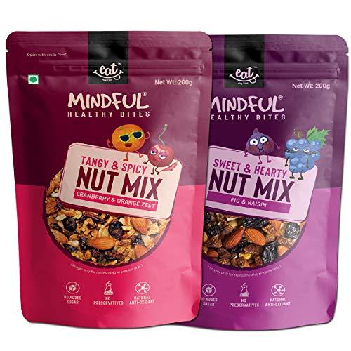 Eat Anytime Eat Anytime Mindful Healthy Trail Mix Combo of Cranberry & Orange Zest, Fig & Raisin | No Added Sugar & No Preseervatives | Antioxident | Healthy Sanck For Breakfast & Dieat - 200gm(Combo of 2)