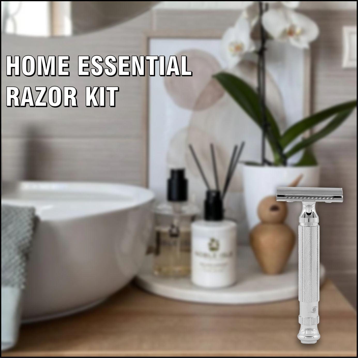 PEARL PEARL Men Shaving Double Edge Safety Razor L-55 (Close Comb+Open Comb,Chrome)