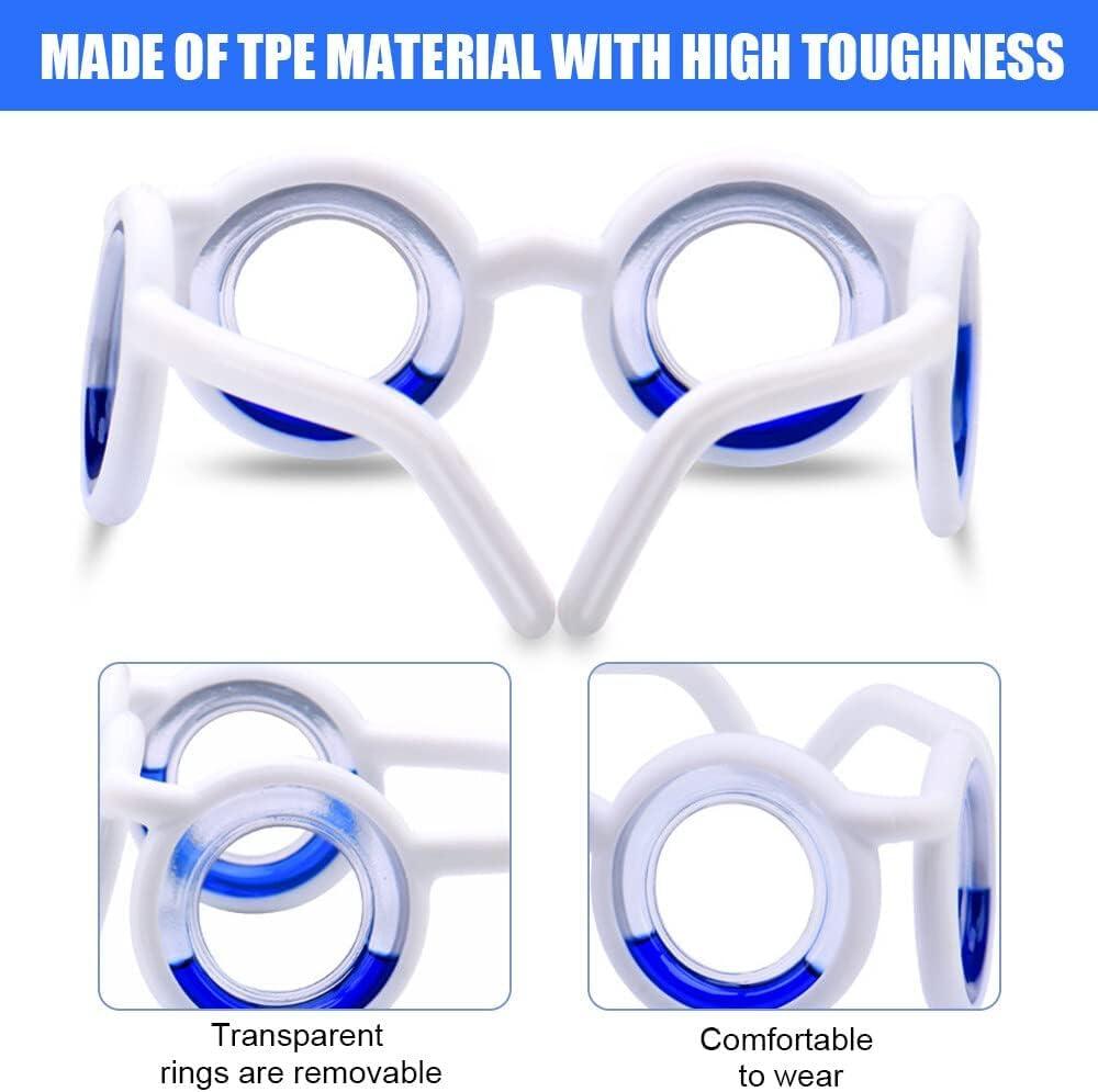 SHOPVILLA SHOPVILLA Motion Sickness Glasses Anti vomiting Eyewear Ultra-Light Nausea Relief Glasses Without Len Portable Car Airsick Seasickness Glass for Travel Goggles Plane Glasses Accessories for Adult Kid