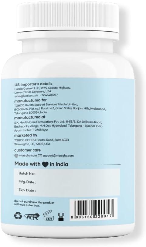 mars by GHC mars by GHC Surge Max, Anxiety Relief, 60 Capsules | Shilajit Ashwagandha, Gokshura, Safed Musli Anxiety Relief Capsules | Help Maintain Overall Health | Only For Sale In India