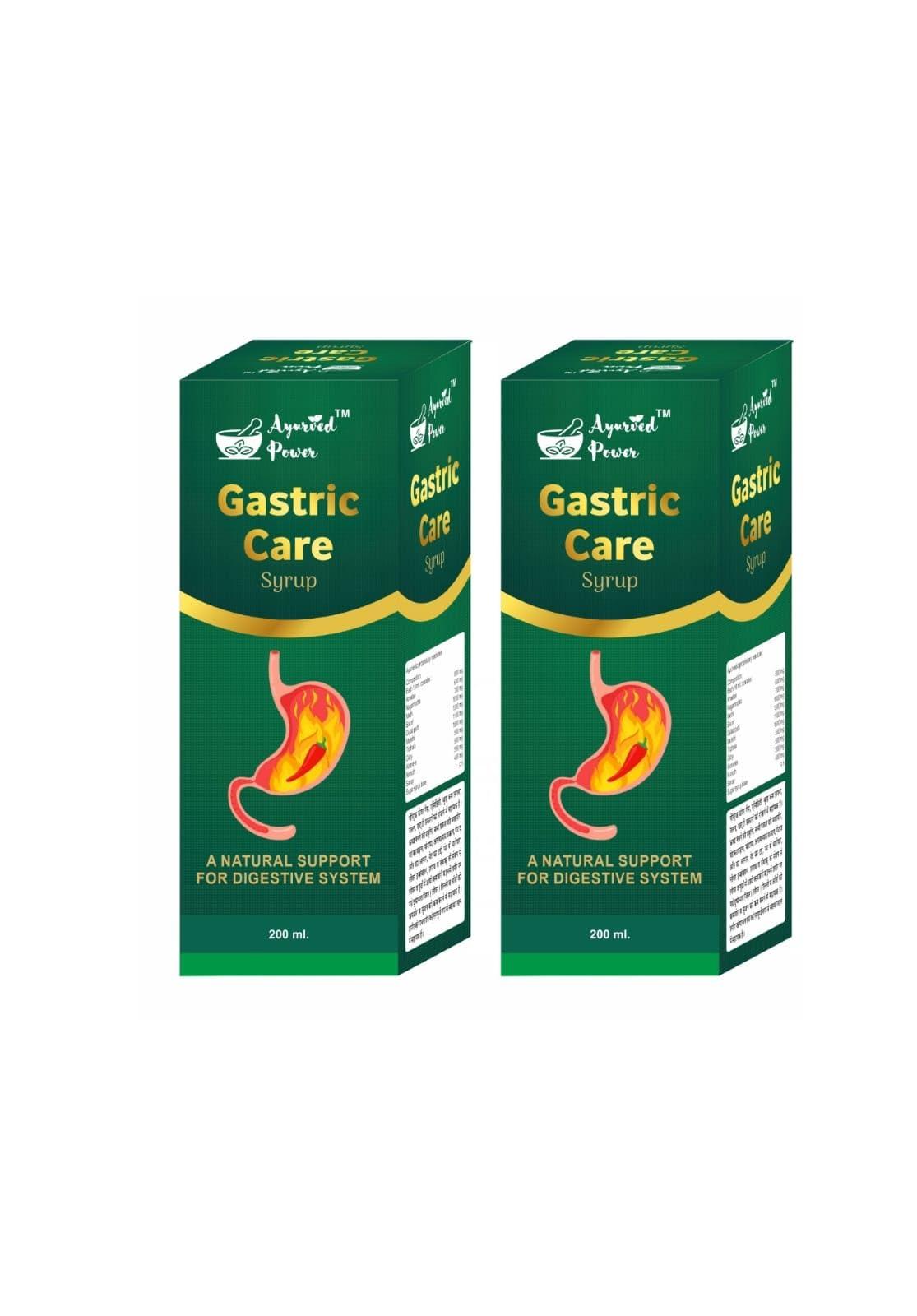 Ayurved power Ayurved power Gastric Care Syrup for Digestive Health & Acidity| Relieves Gastric Discomforts| Abdominal Pains & Nausea - Pack of 2 (Each One 200ml)
