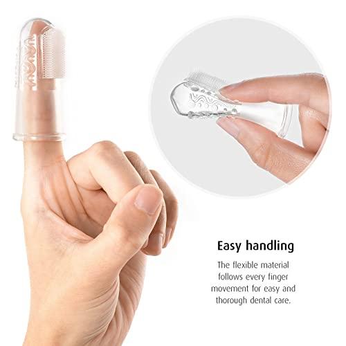 DEEPASHRI Deepashri Baby Tongue Cleaning Hygienic & Flexible New Born Baby Soft Silicon Tounge Toungue Cleaner Finger Toothbrush (Pack of 2)