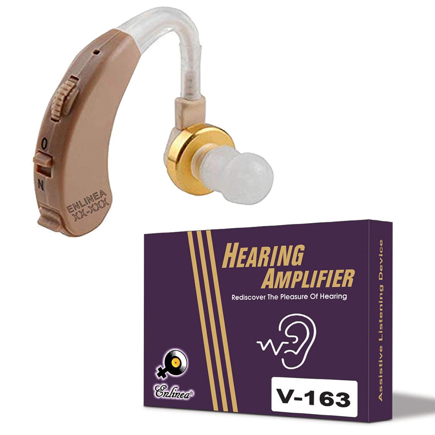 Enlinea Enlinea Instant fit V 163 BTE Hearing Amplifier Listening Device for Seniors and Adults with Moderately Severe Hearing Loss 3 Month Seller Warranty.