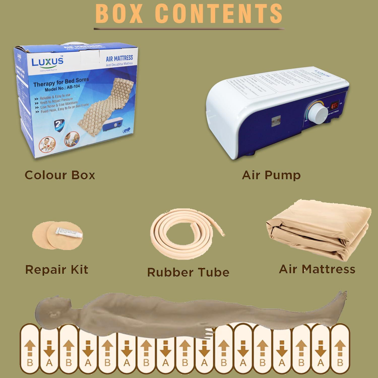 LUXUS Luxus AB-104 Air Bed for Bed Sores in Patients | Anti Bedsore air matteress | Anti Decubitus Airbed | Bubble Air Mattress for Patients Bed Sore with 2 Year Warranty