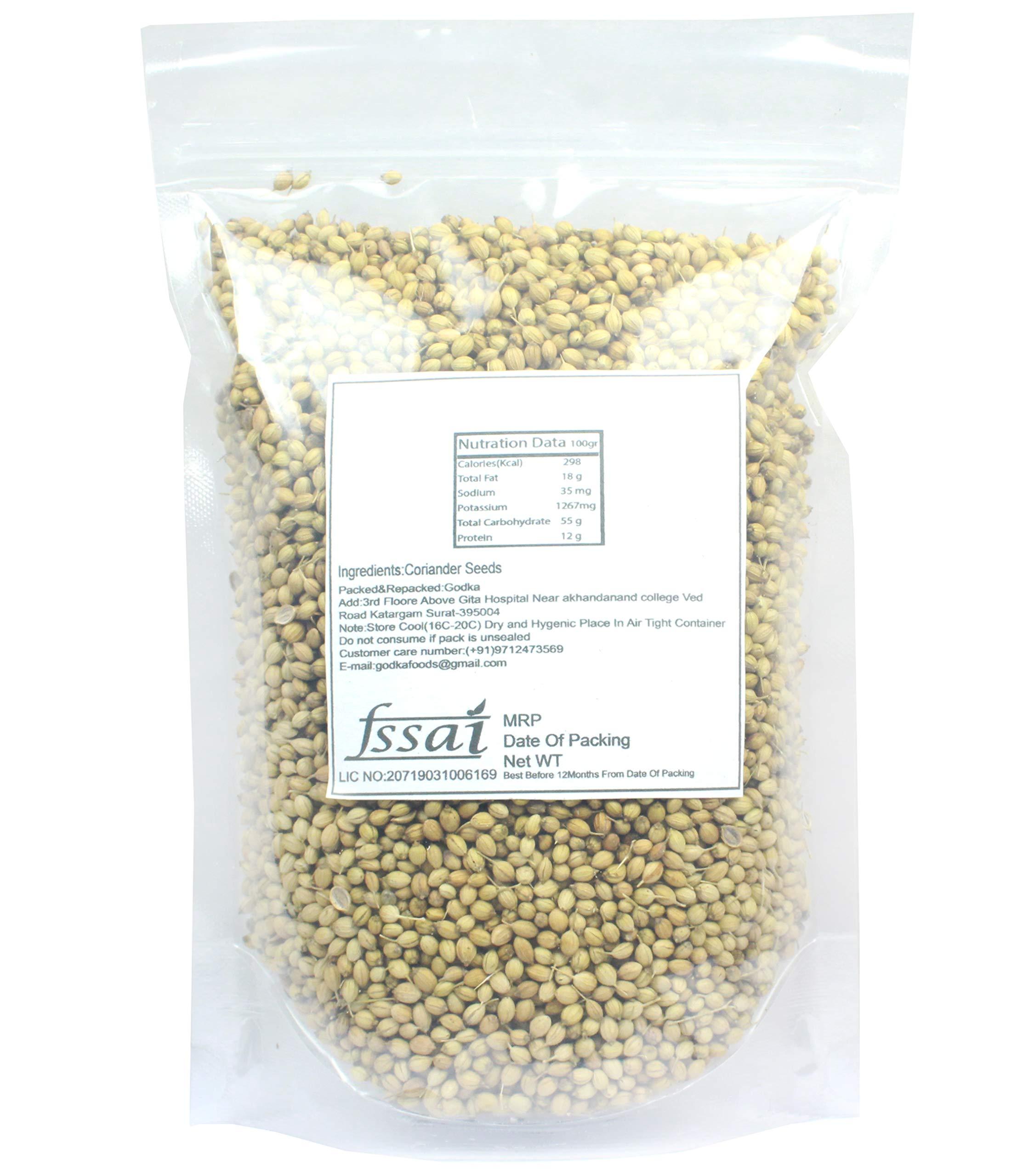 GODKA Godka Whole Organic Coriander Seeds/Coriander Seed/Dhaniya Seed/Whole Dhania Seeds,1kg