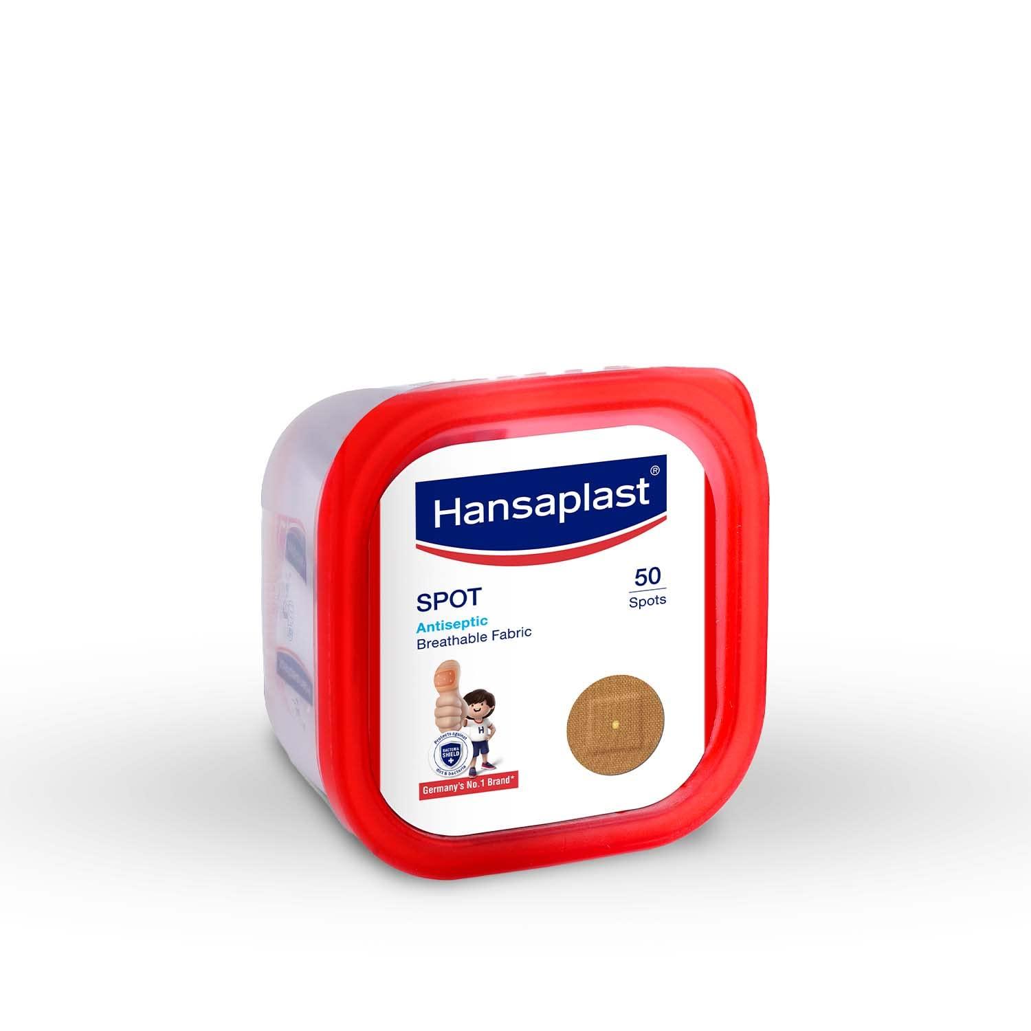 Hansaplast Hansaplast Fixation Tape (1.25cm, 2.5cm, 5cm, 7.5cm), Spot & Patch Plaster | Small and round bandages for cuts and wounds