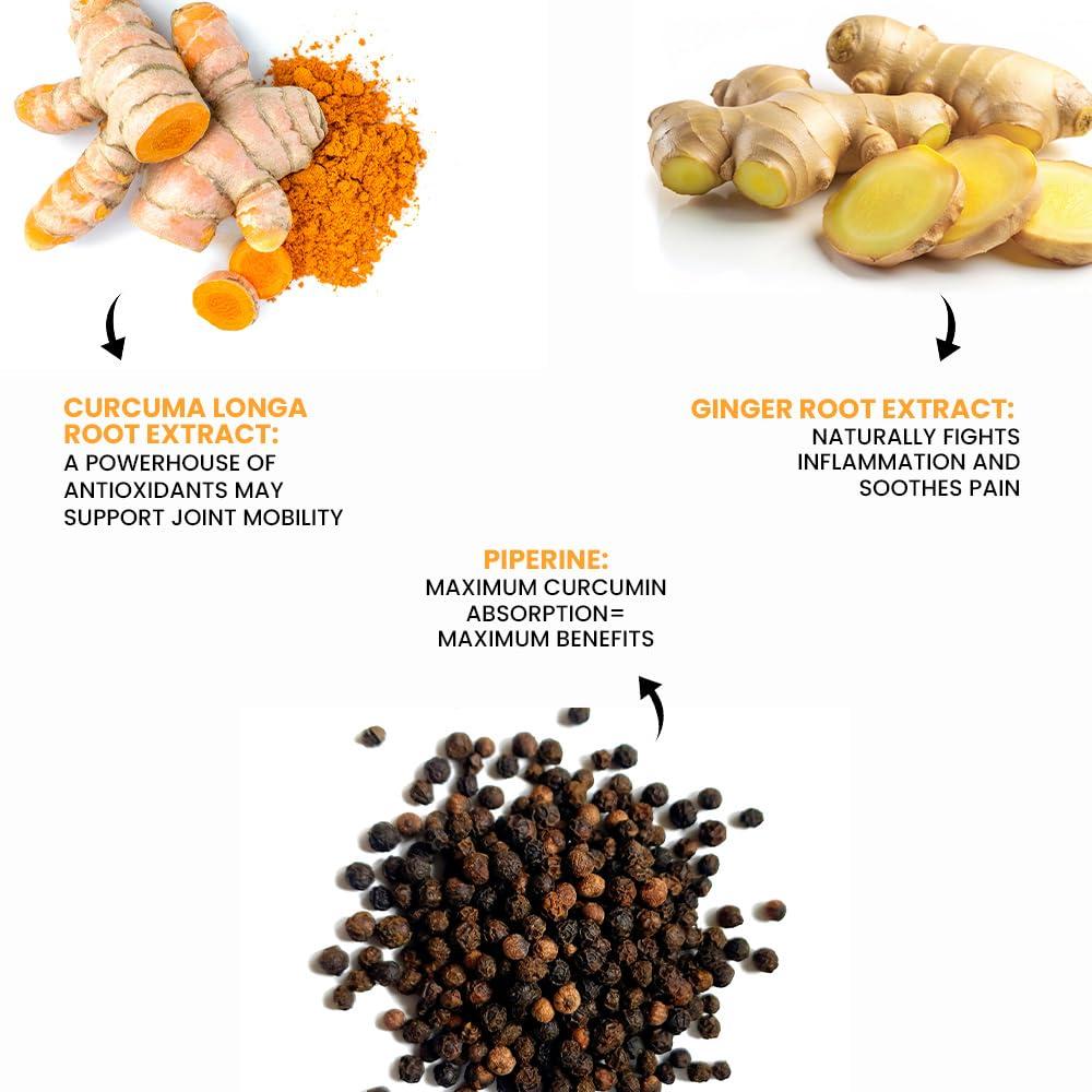 Carbamide Forte Carbamide Forte Curcumin with Piperine Tablets with 95% Curcuminoids | Immunity Boosters Tablet for Adults with Curcuma Longa, Turmeric Powder & Ginger 60 Veg Tablets (Pack of 2)