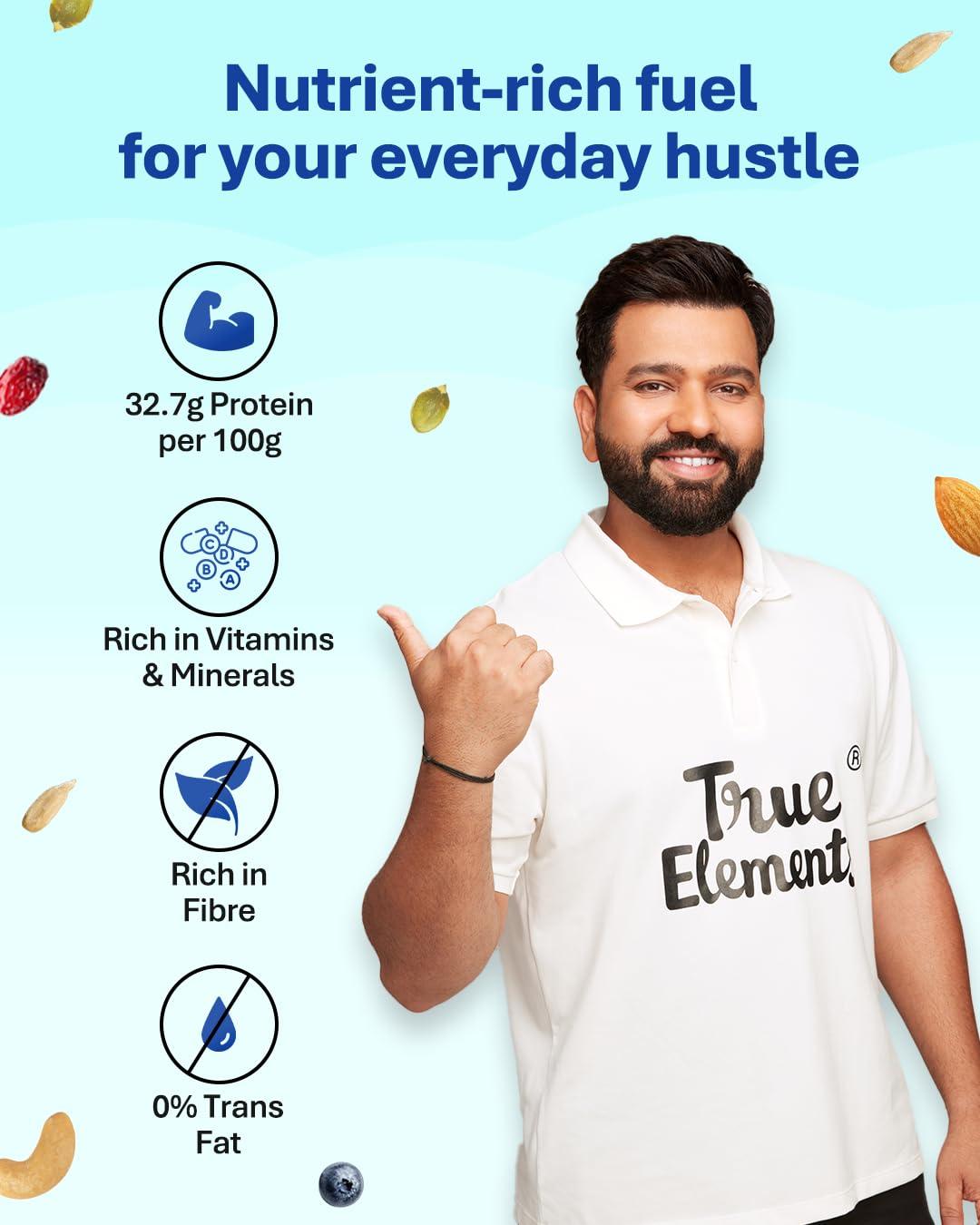 True Elements Daily Trail Mix 250g by True Elements - 15 in 1 Dry Fruits Mix | Mixed Nuts | Mixed Nuts and Dry Fruits | High in Protein