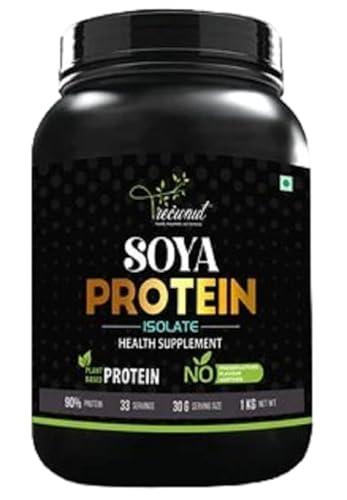 TREOWNUT TREOWNUT Soya Protein Isolate - Unflavoured Vegan Protein Supplement Powder with 27g Protein Per Serving - Perfect Plant-Based Protein Source for Vegans Fitness Enthusiasts
