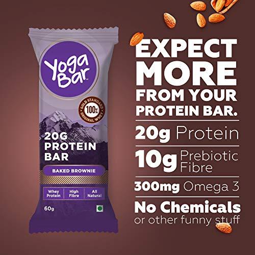 Yogabar Yogabar Pure Peanut Butter and Protein Bars Combo | Pure Peanut Butter | Protein Variety (Cranberry, Almond, Hazelnut and Baked Brownie Bars)