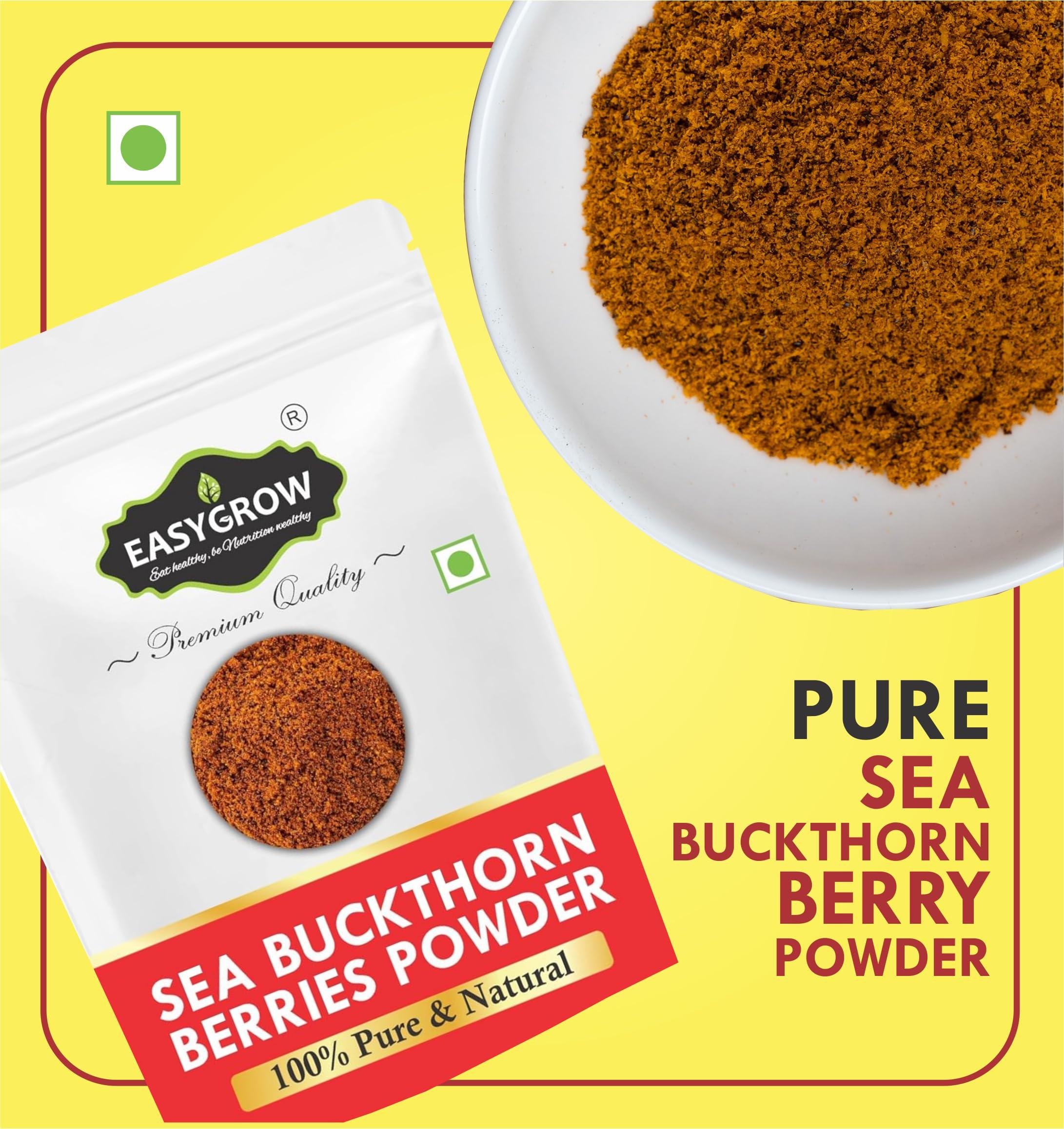 Easygrow Easygrow Sea Buckthorn Berries Powder | Dry Sea Buckthorn Berries Powder | - (200 GM)
