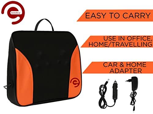 ezoubuy ezoubuy Shiatsu Back Cushion Massager with Rolling Massage Heads | For home, office, car | With Car adapter & electric adapter inclusive | Soft & Breathable Design | Free Wire Extension